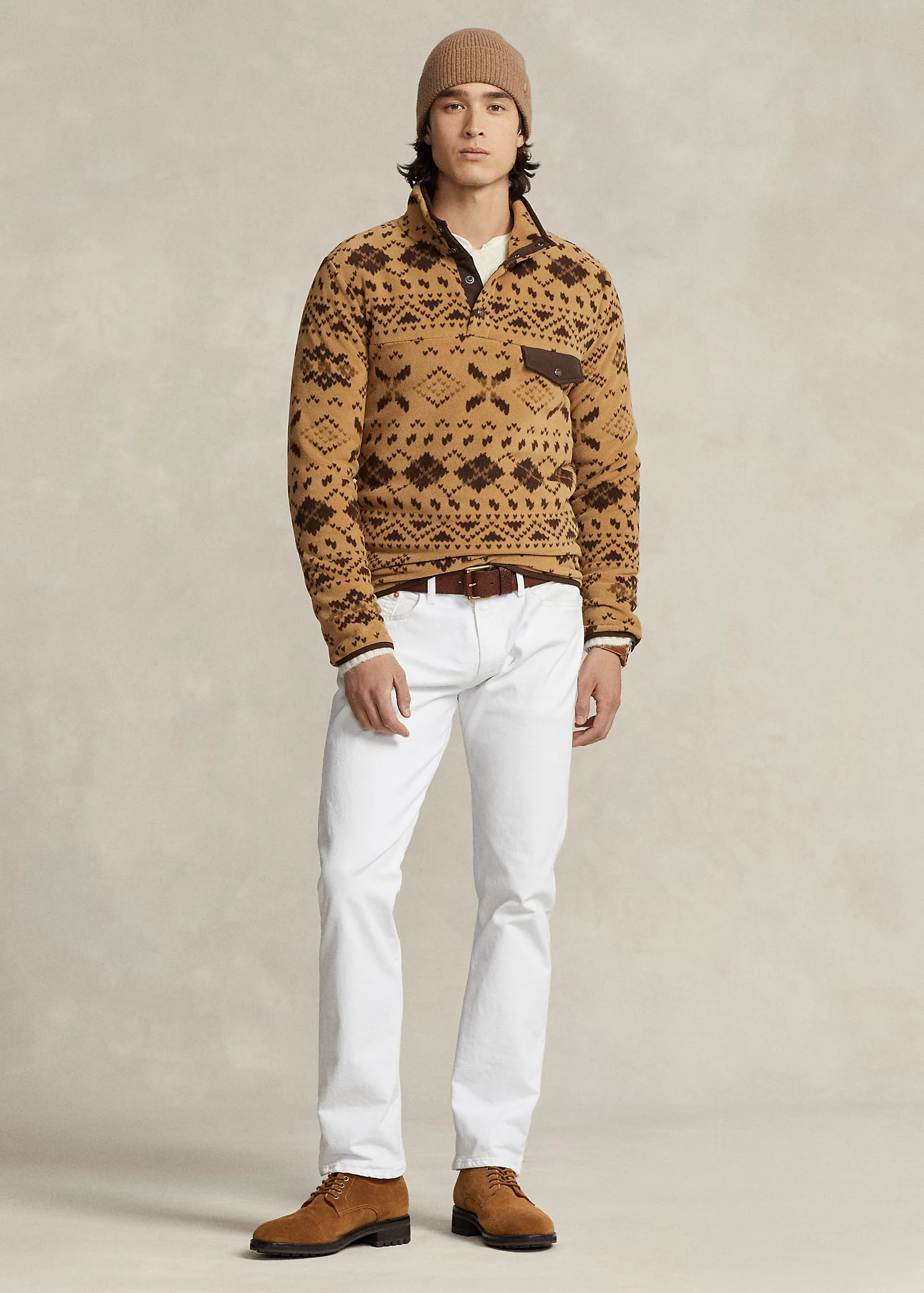 Fair Isle Brushed Fleece Pullover