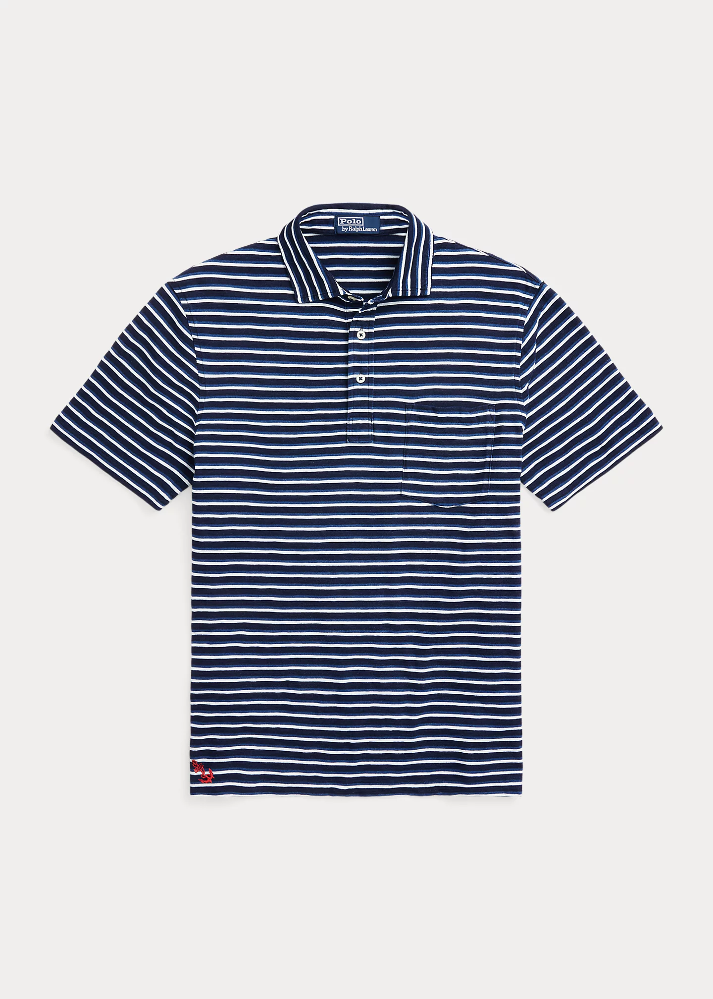 Classic Fit Striped Jersey Polo Shirt