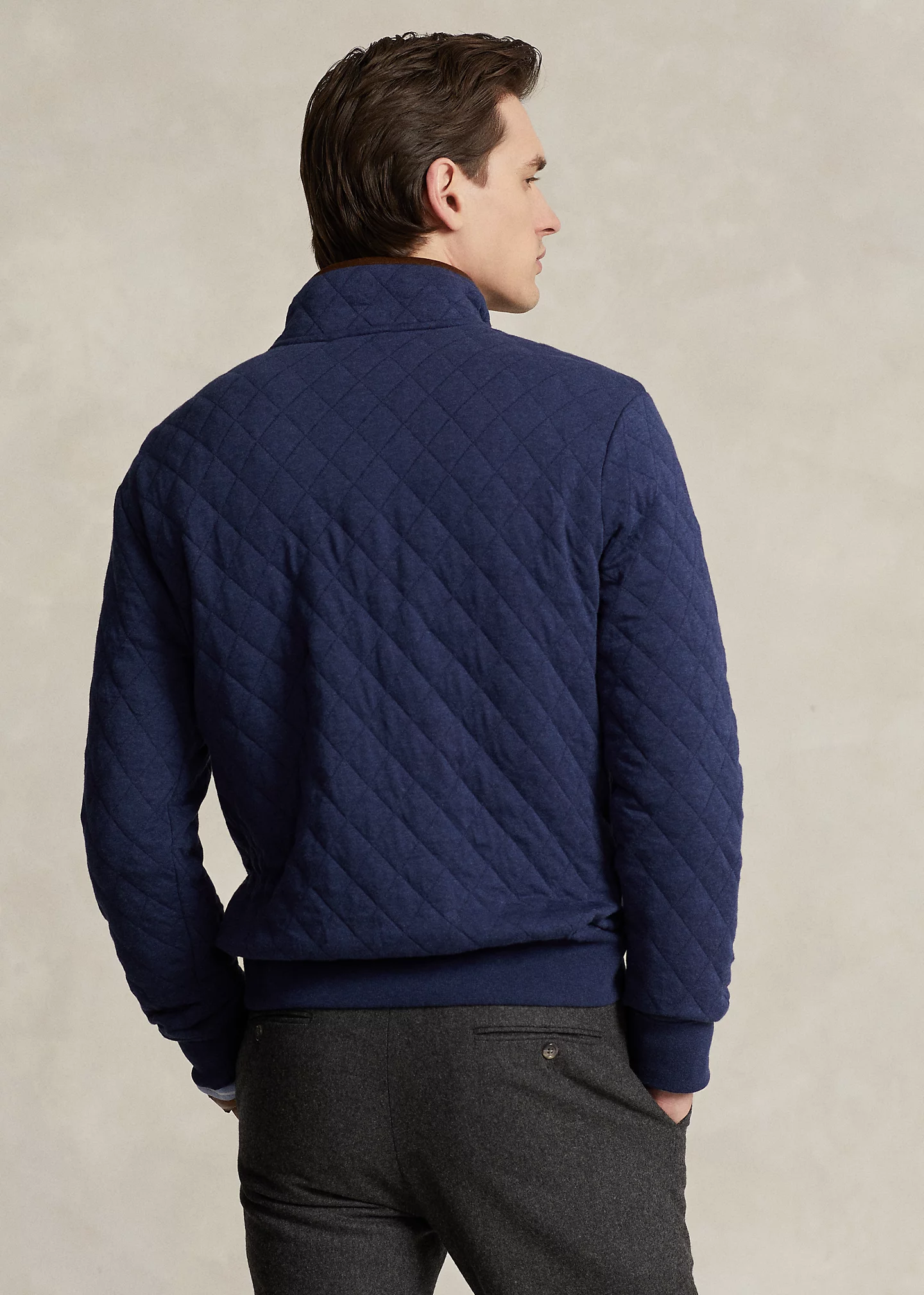 Quilted Double-Knit Jersey Pullover