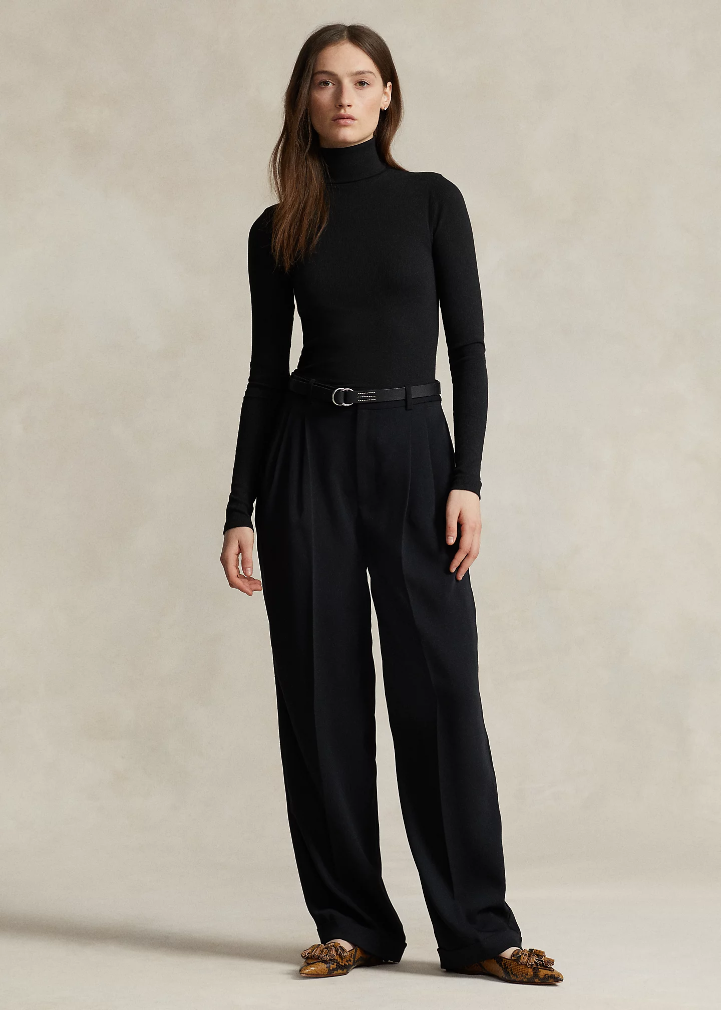 Stretch Ribbed Turtleneck