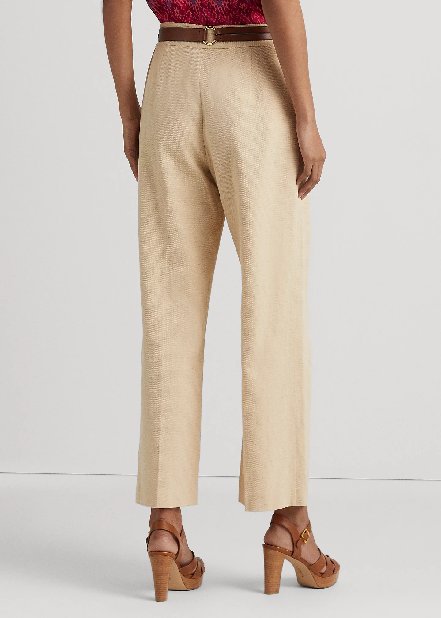 Pleated Ottoman Wide-Leg Pant