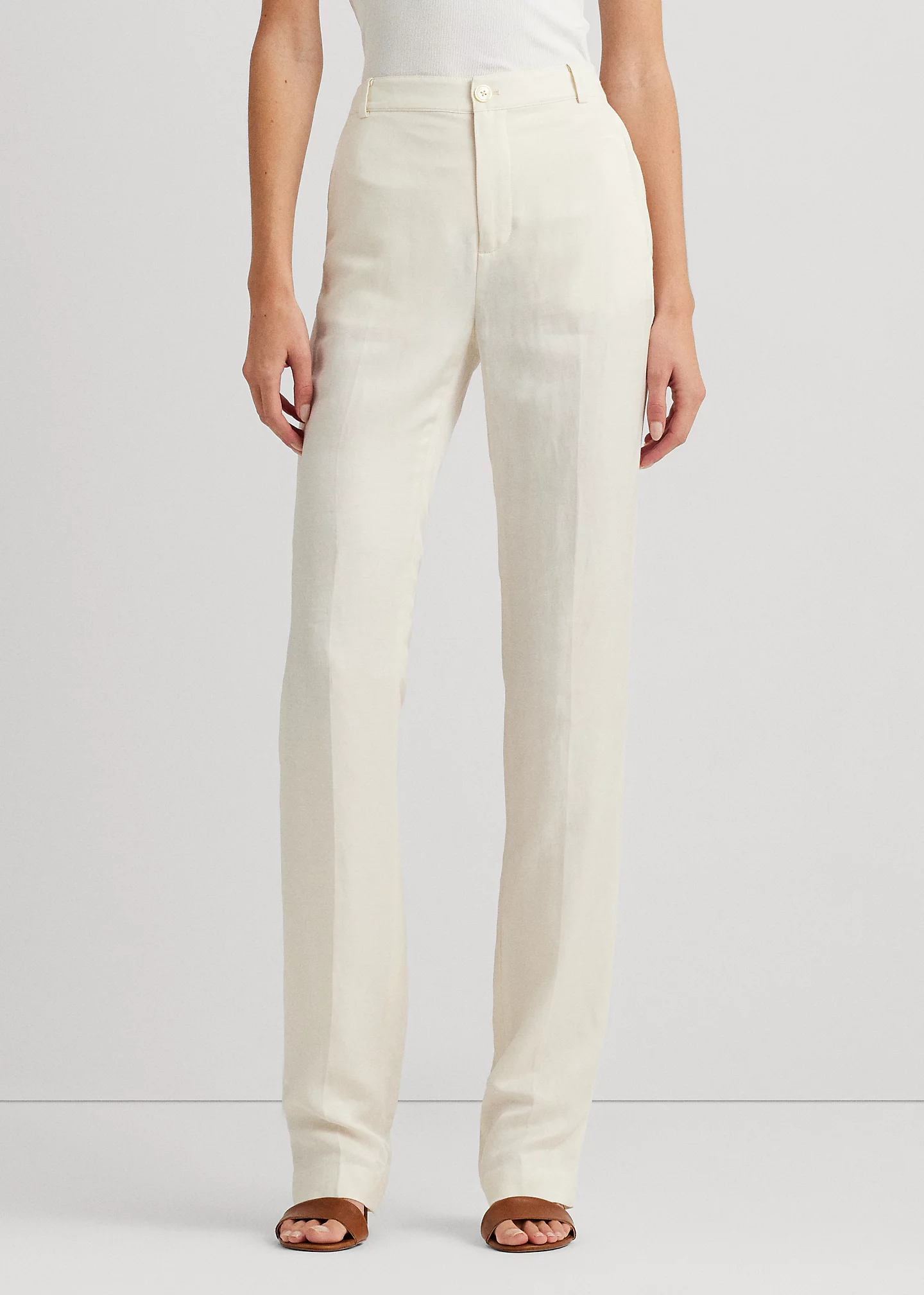 Linen-Blend Twill Pant
