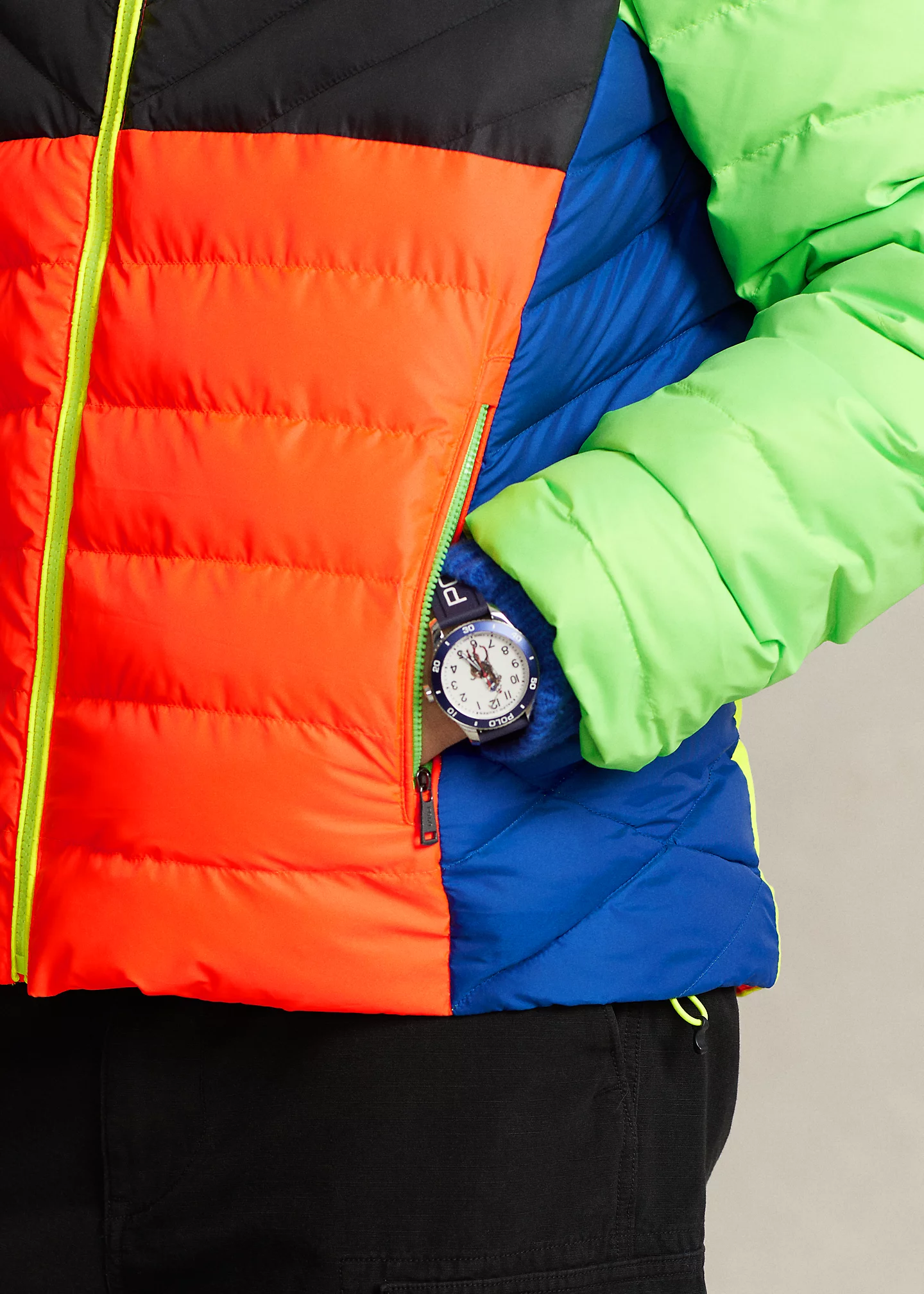 Neon Packable Water-Repellent Jacket