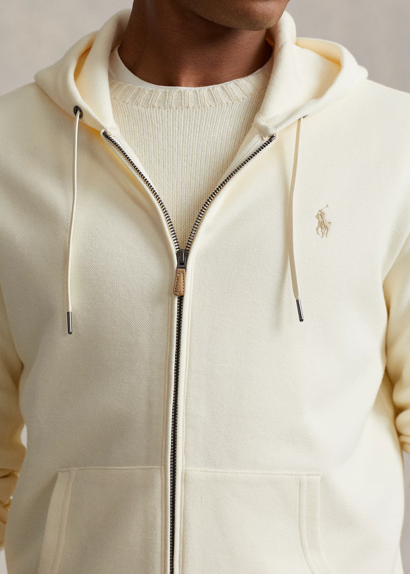 Double-Knit Mesh Full-Zip Hoodie