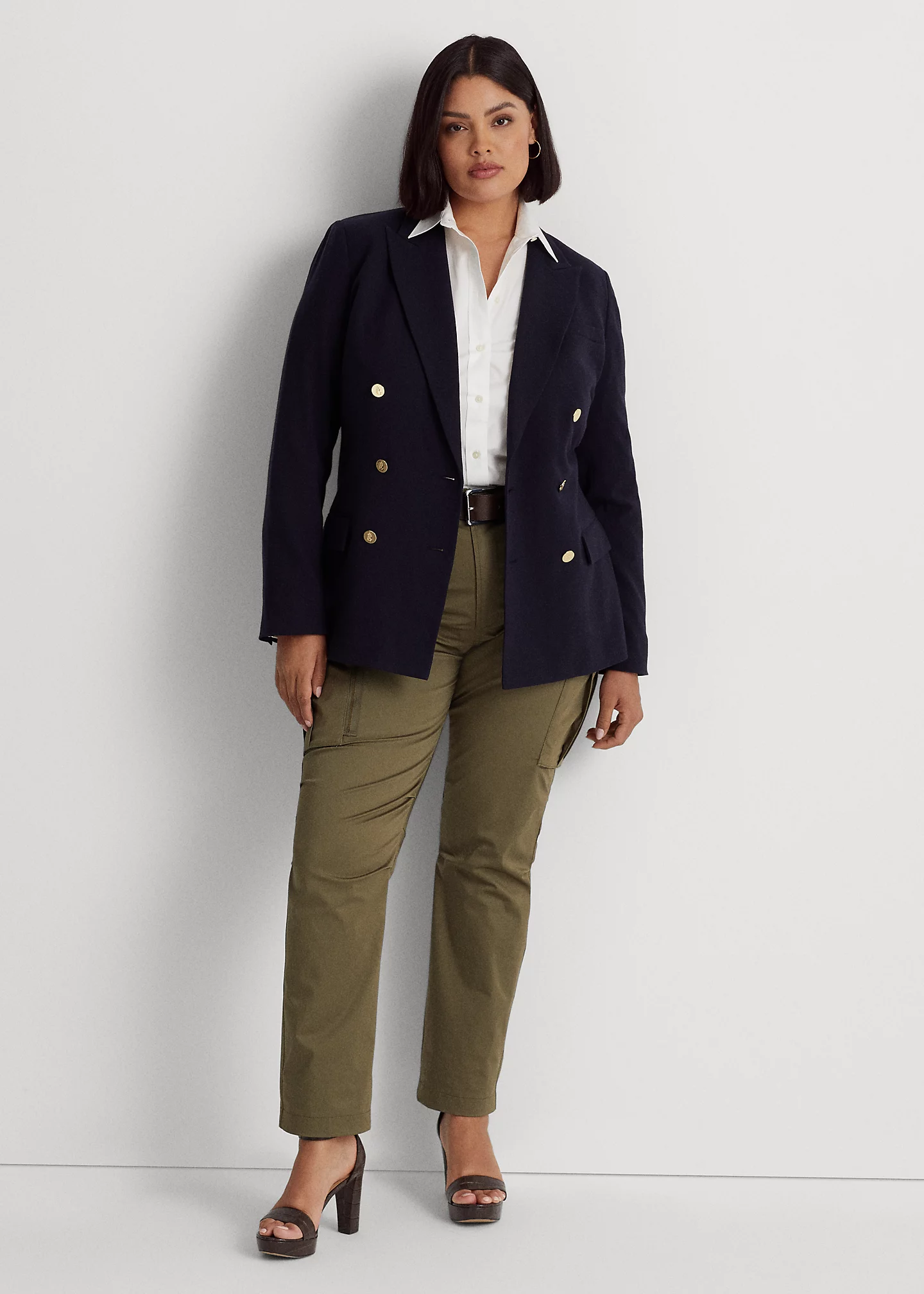 Double-Breasted Wool Crepe Blazer