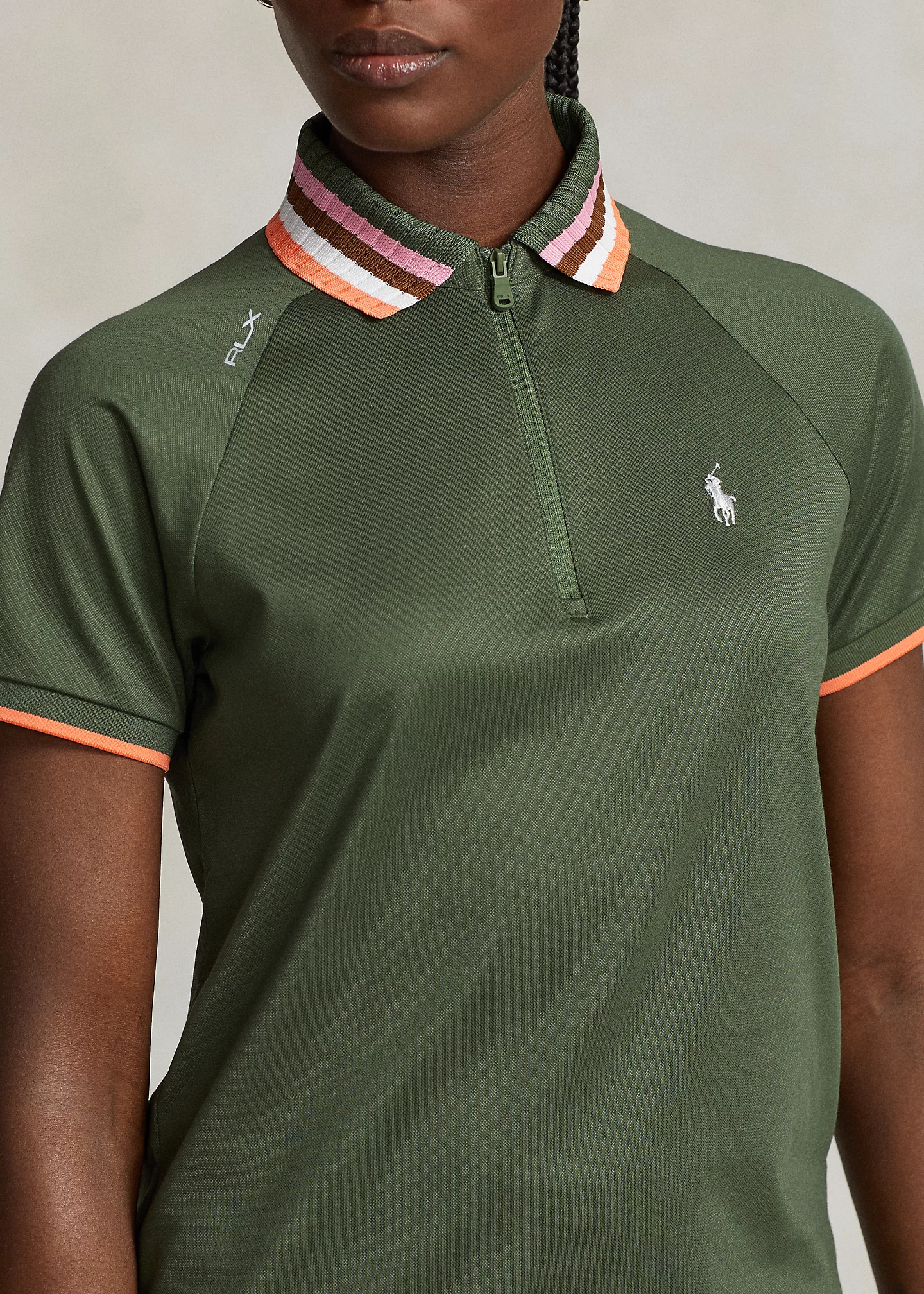 Tailored Fit Quarter-Zip Polo Shirt