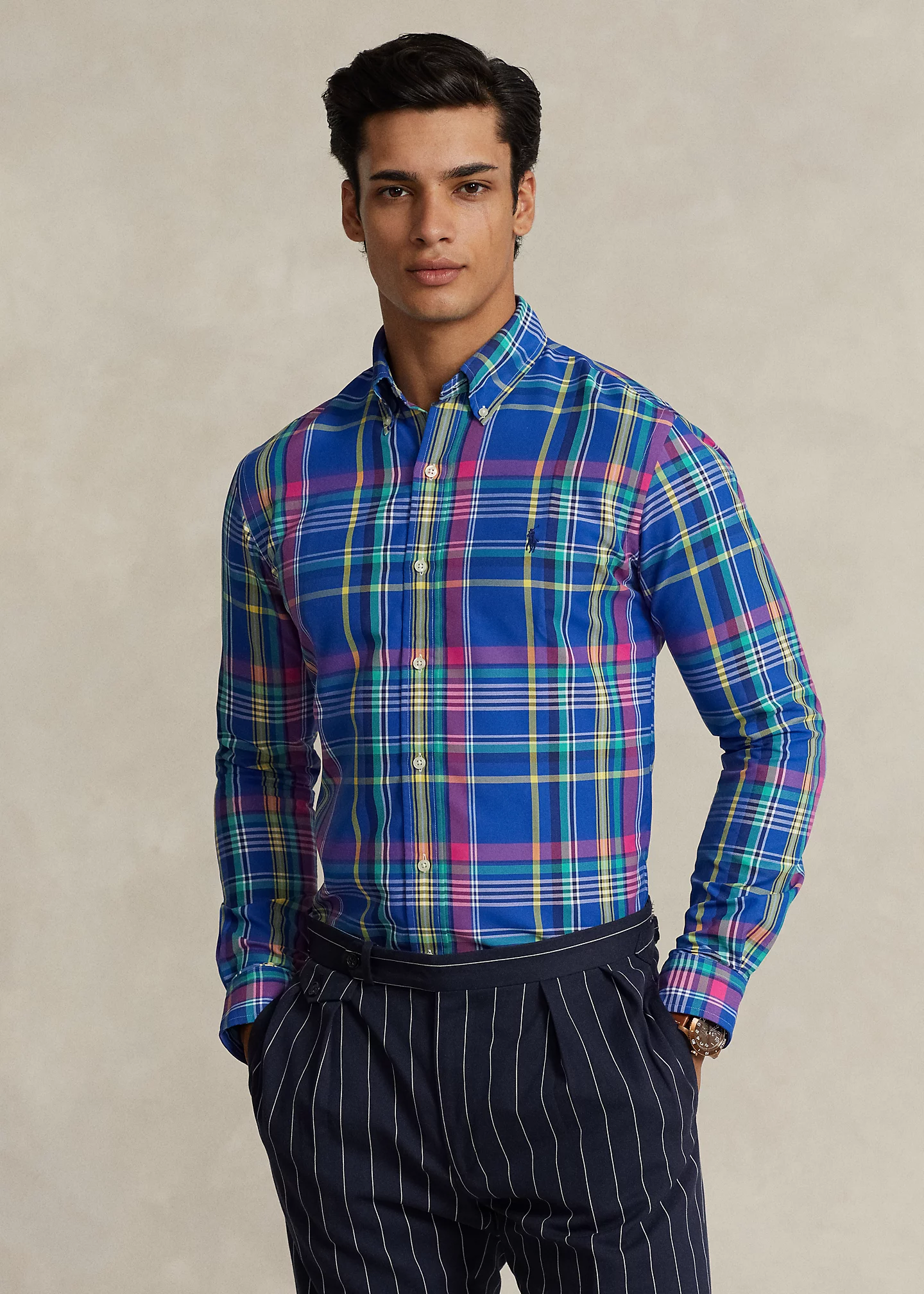 Classic Fit Plaid Performance Shirt