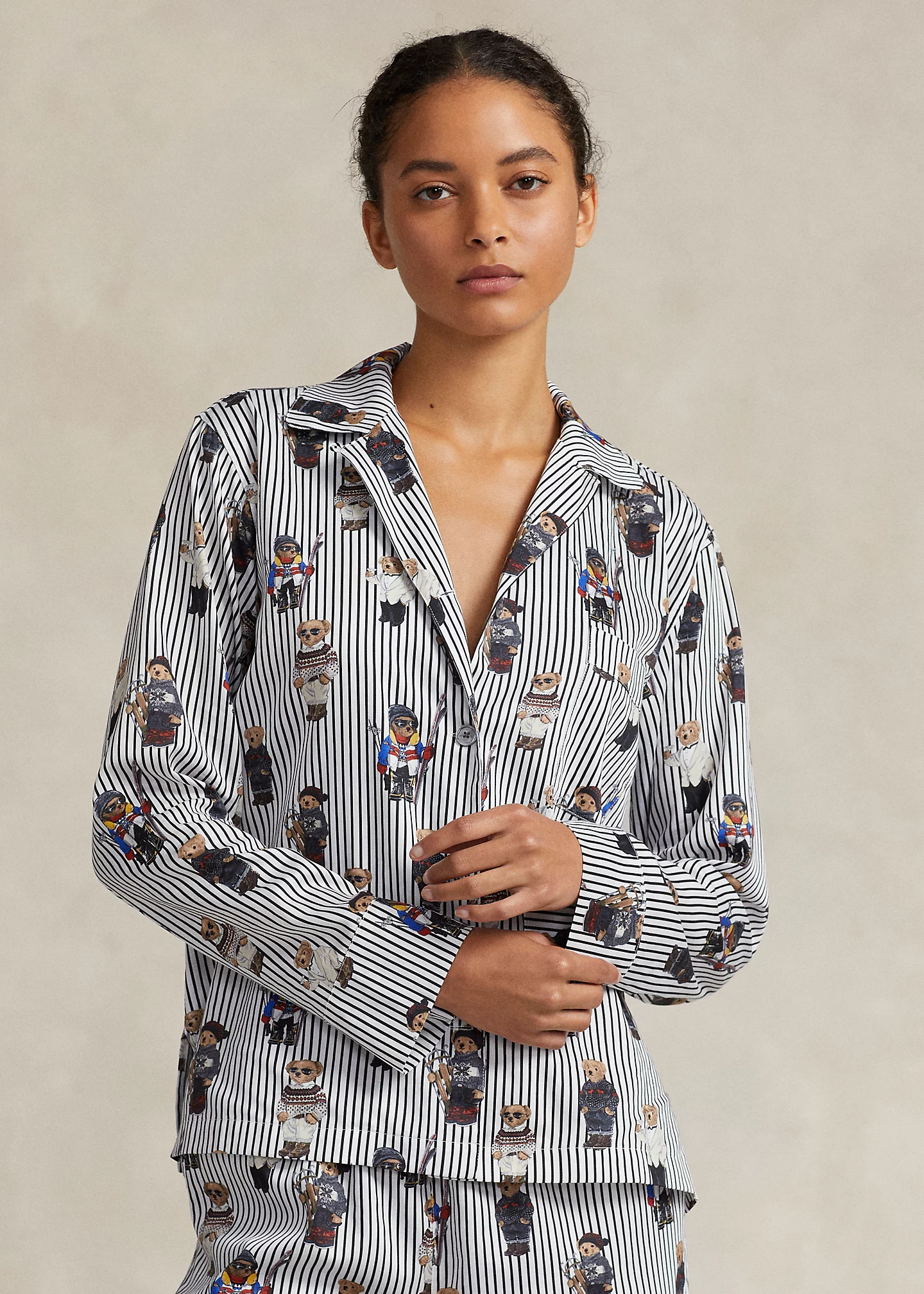 Polo Bear Sateen Pajama Set