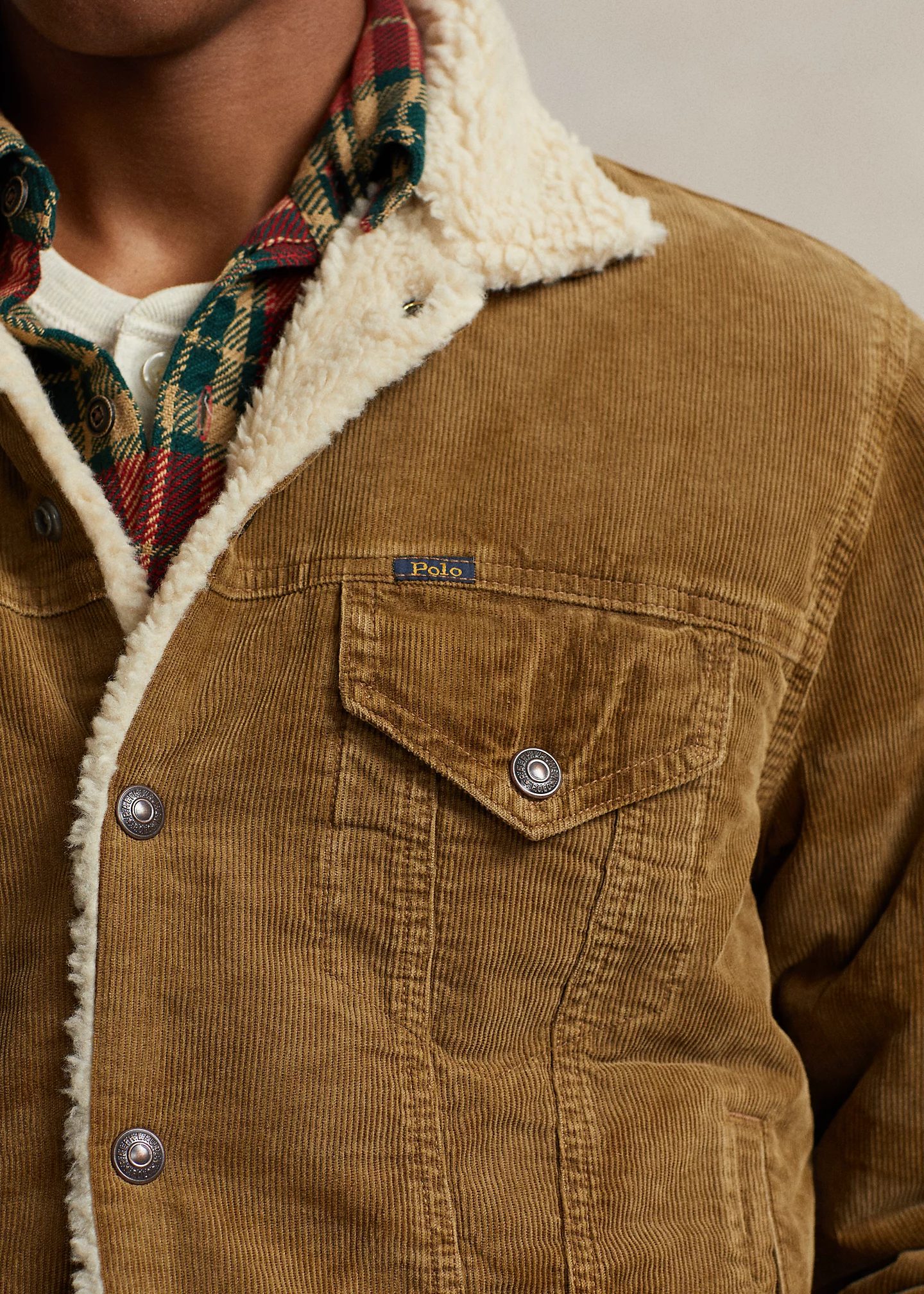 Fleece-Lined Corduroy Trucker Jacket