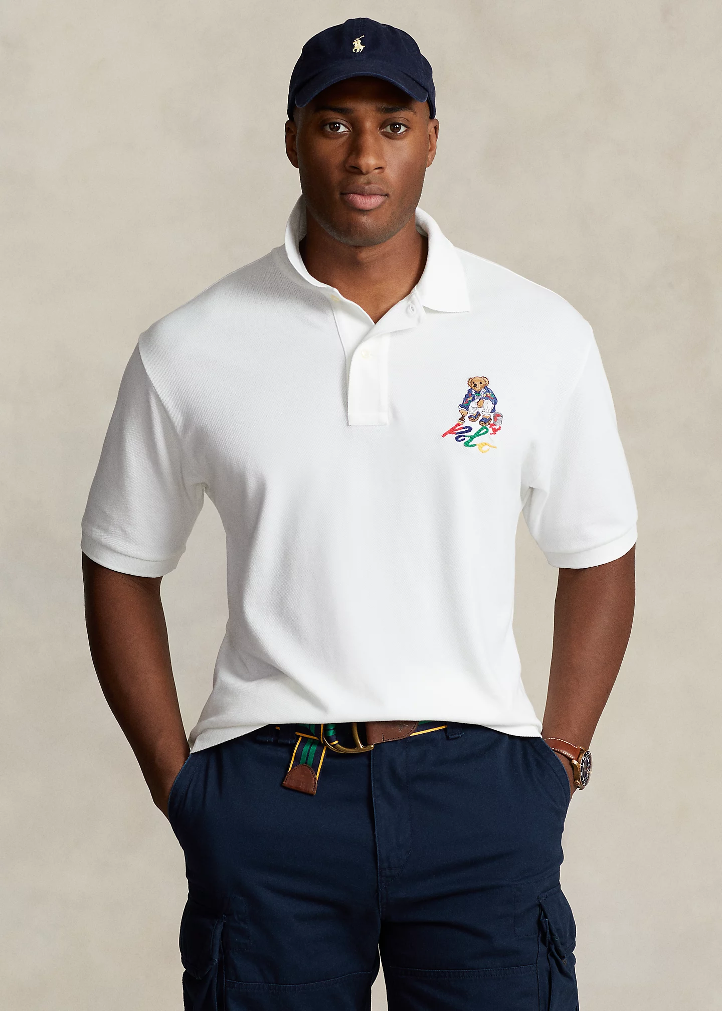 Polo Bear Mesh Polo Shirt