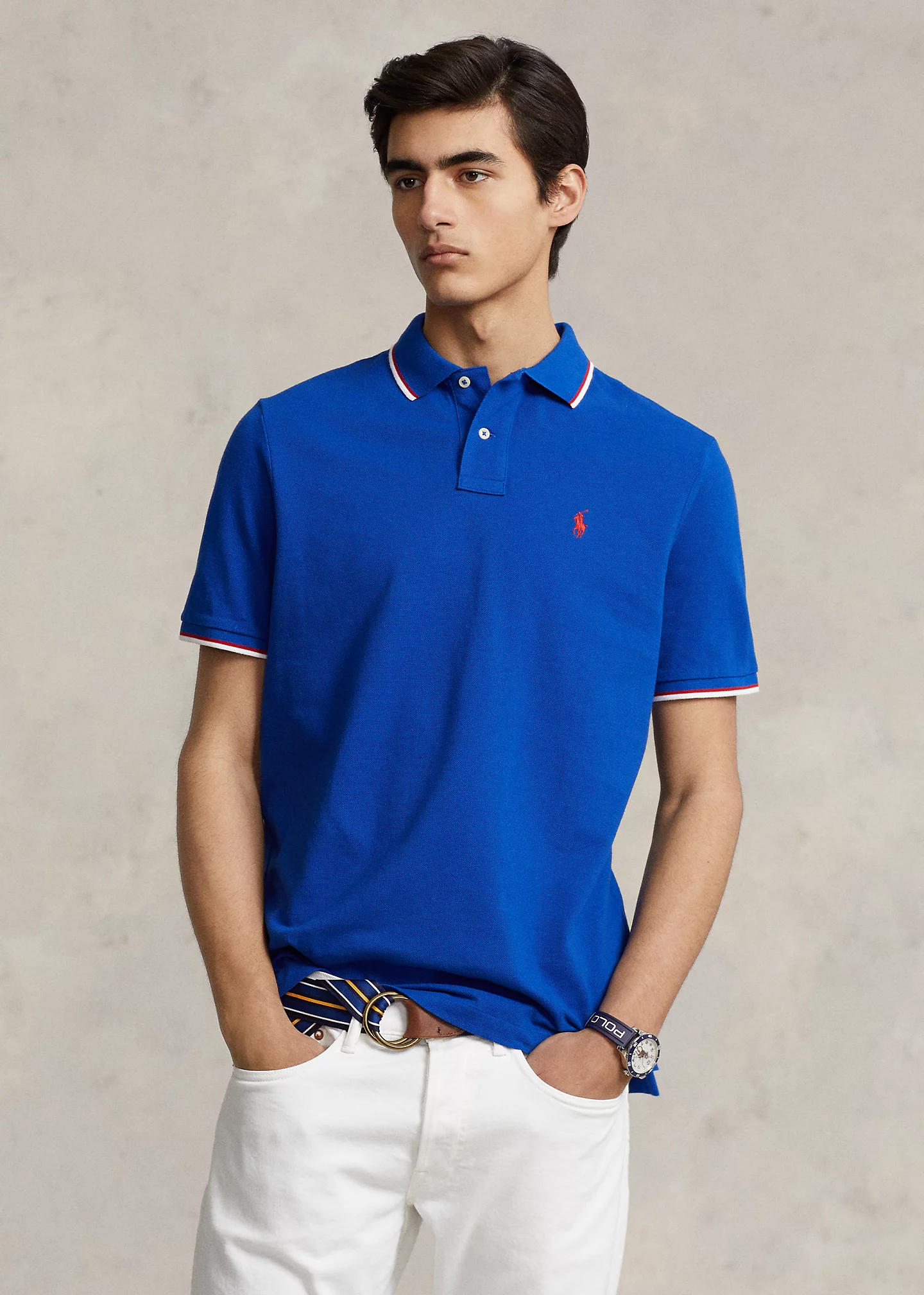 Classic Fit Mesh Polo Shirt