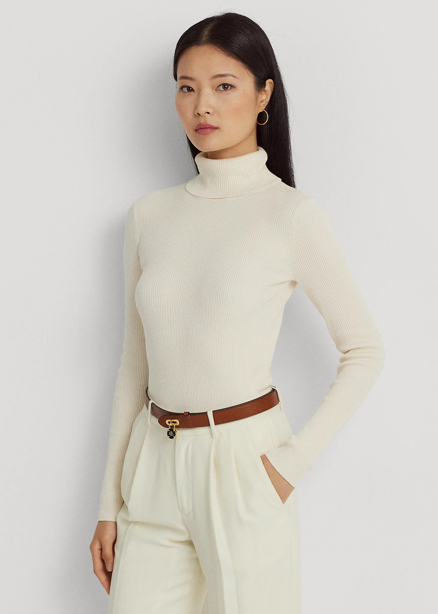 Ribbed Turtleneck Sweater