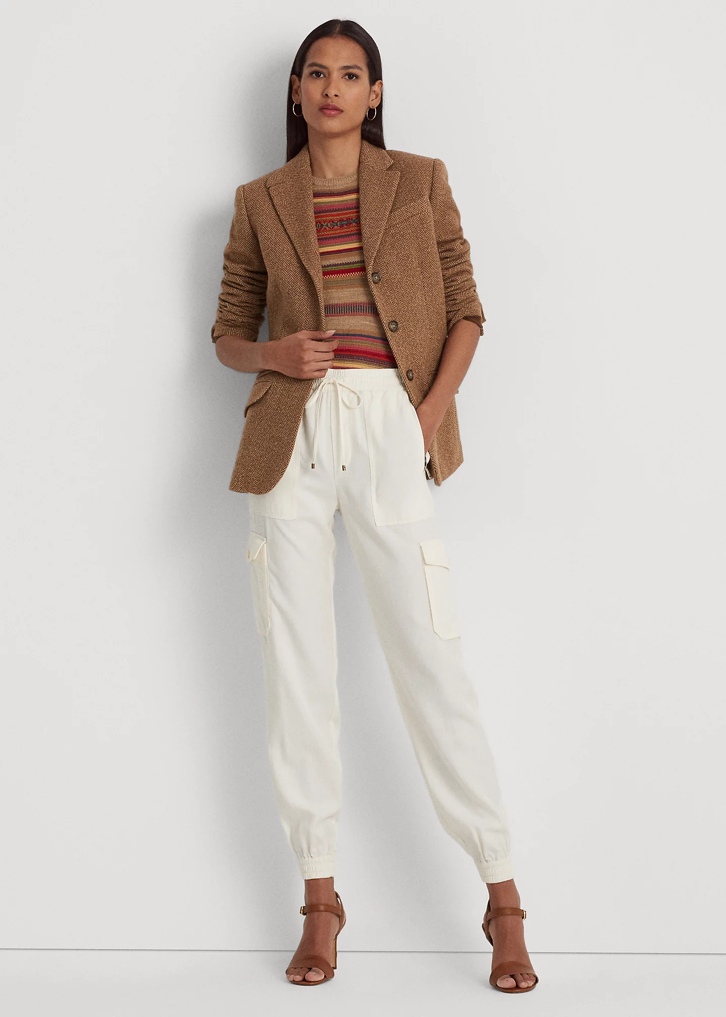 Twill Cargo Ankle Pant