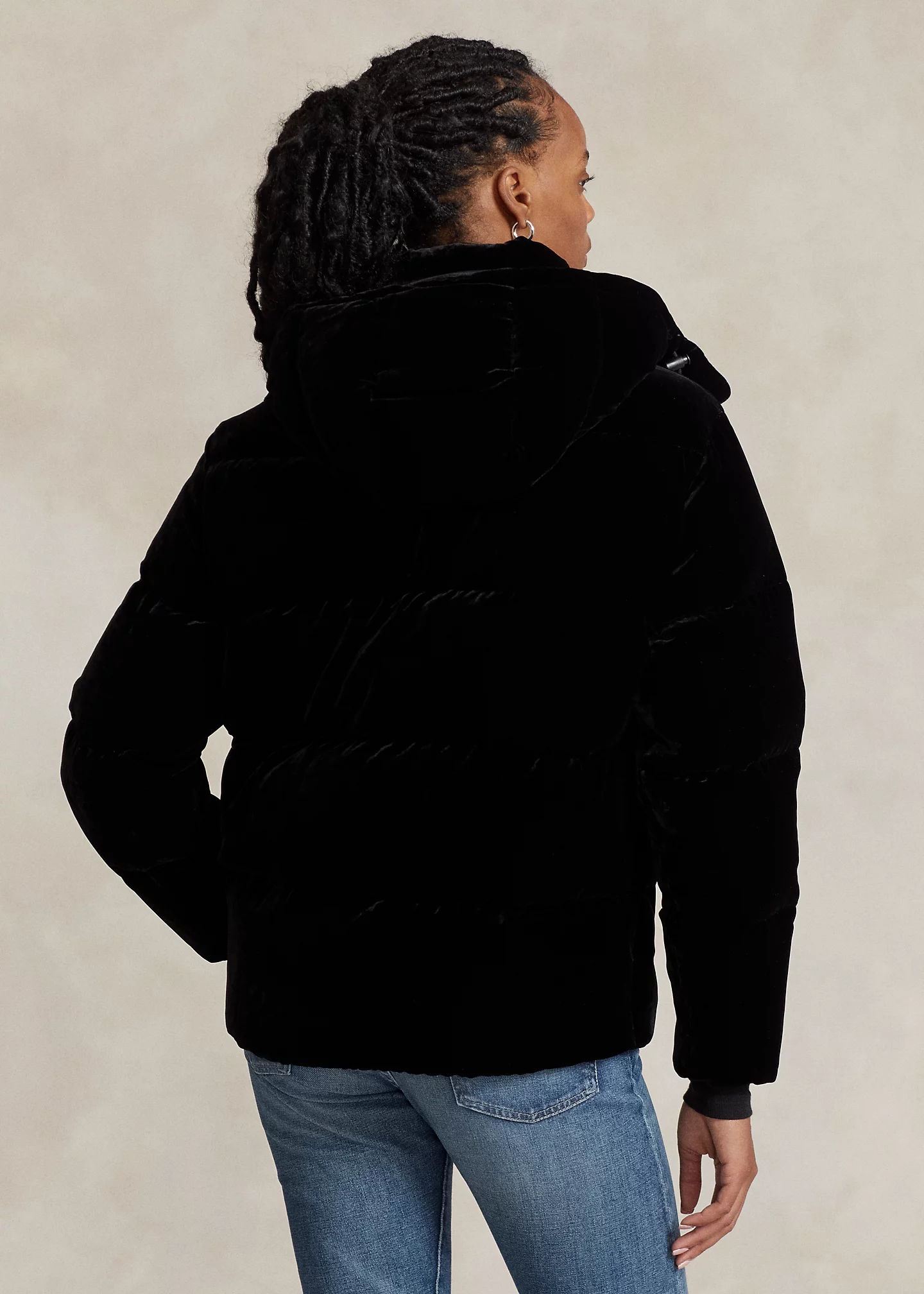 Velvet Quilted Down Jacket
