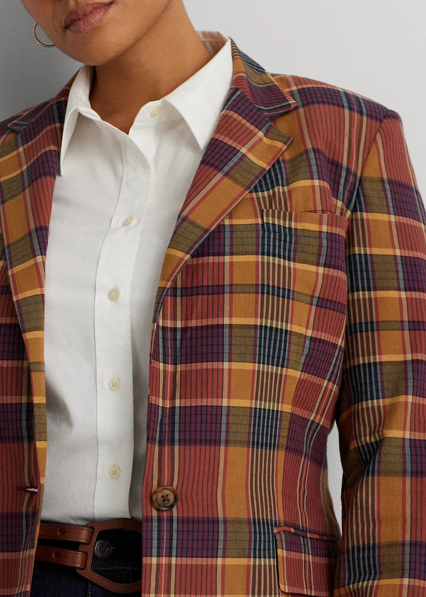 Cotton Madras Blazer