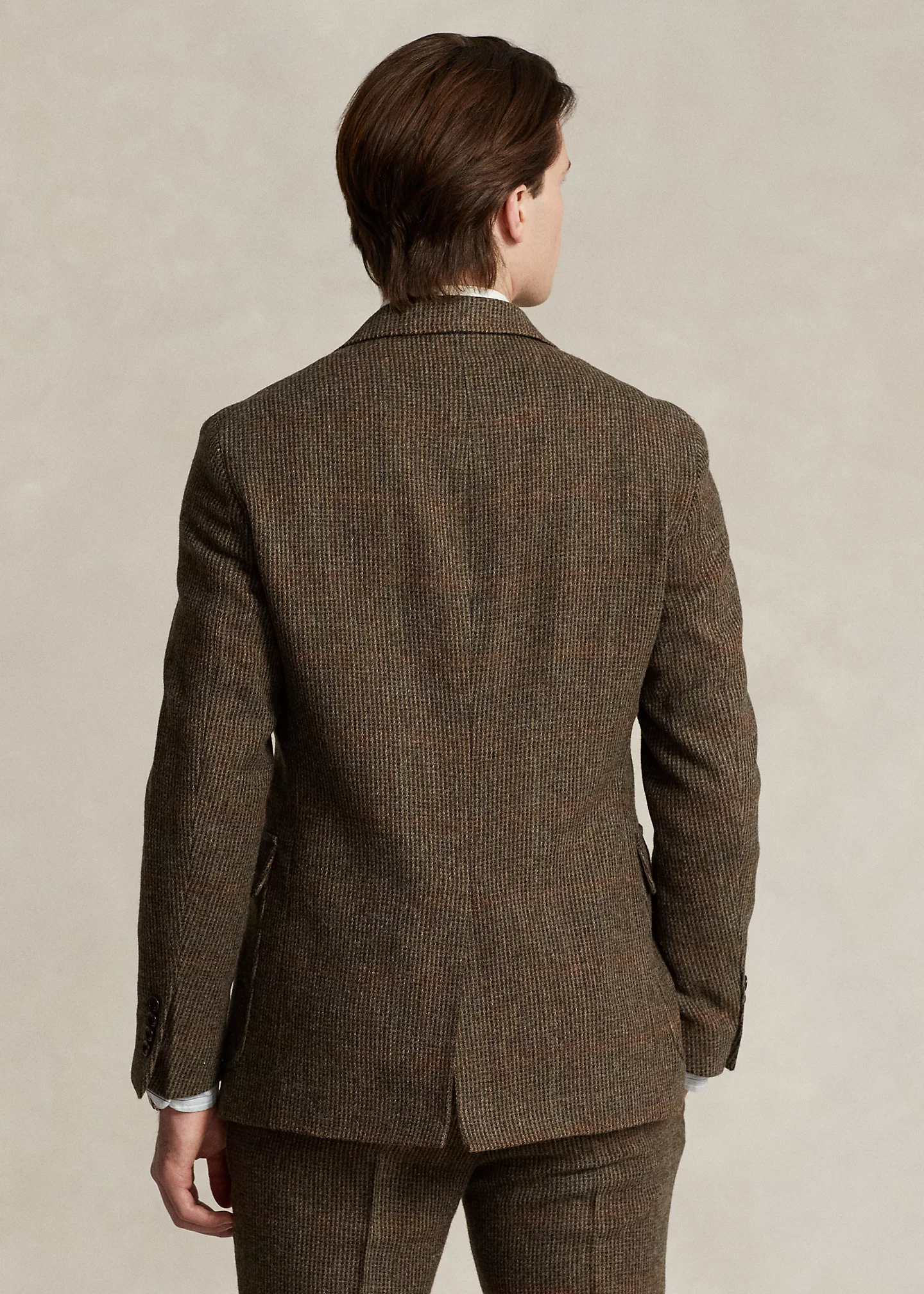 Polo Plaid Shetland Wool Tweed Jacket