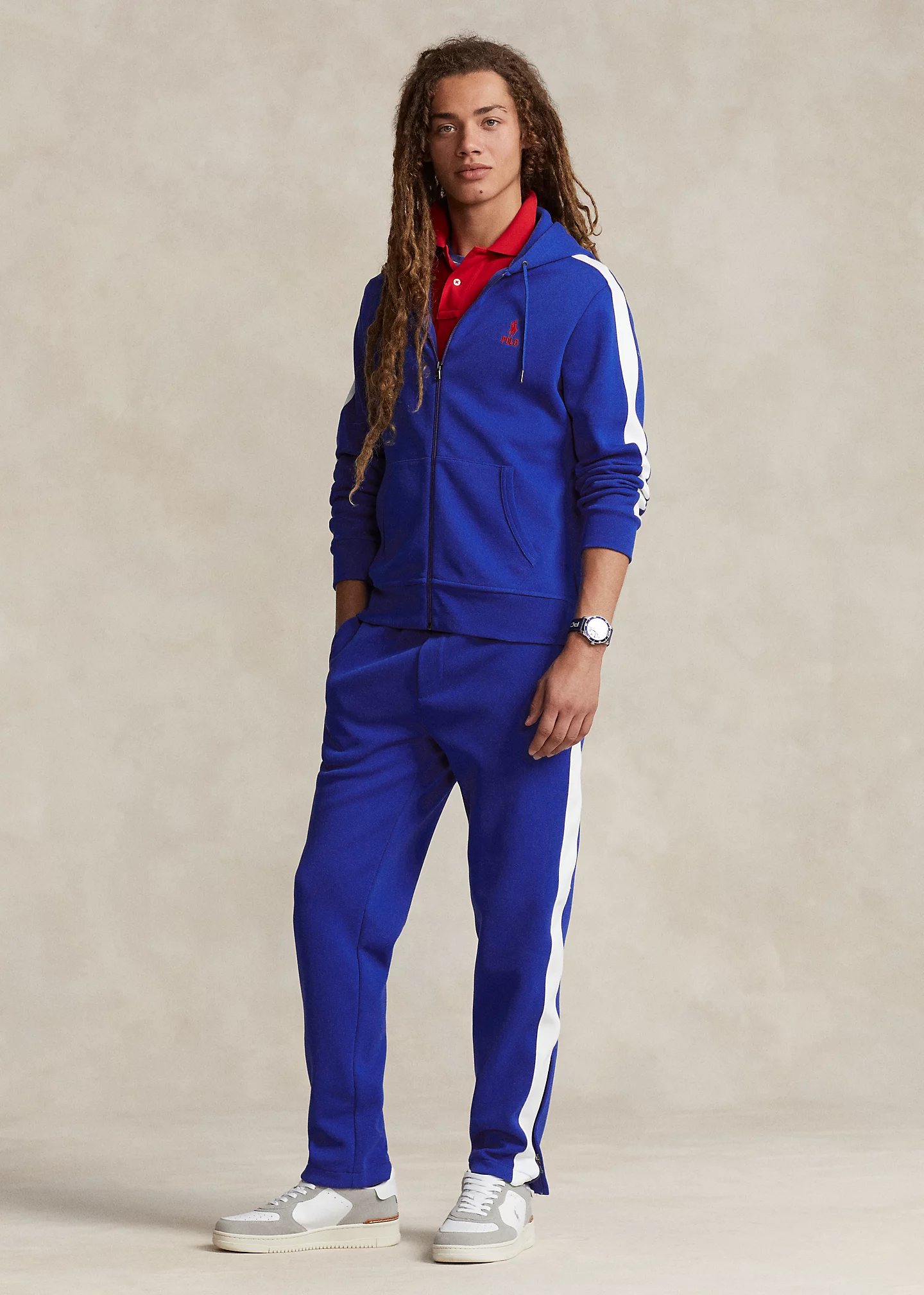 Double-Knit Mesh Full-Zip Hoodie