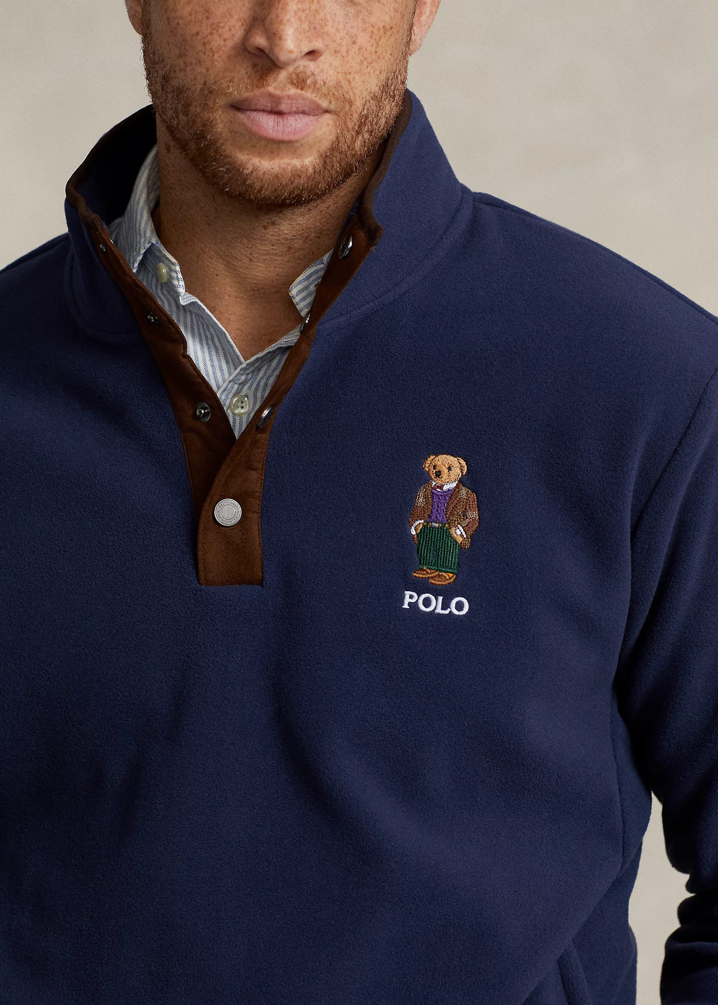 Polo Bear Brushed Fleece Pullover