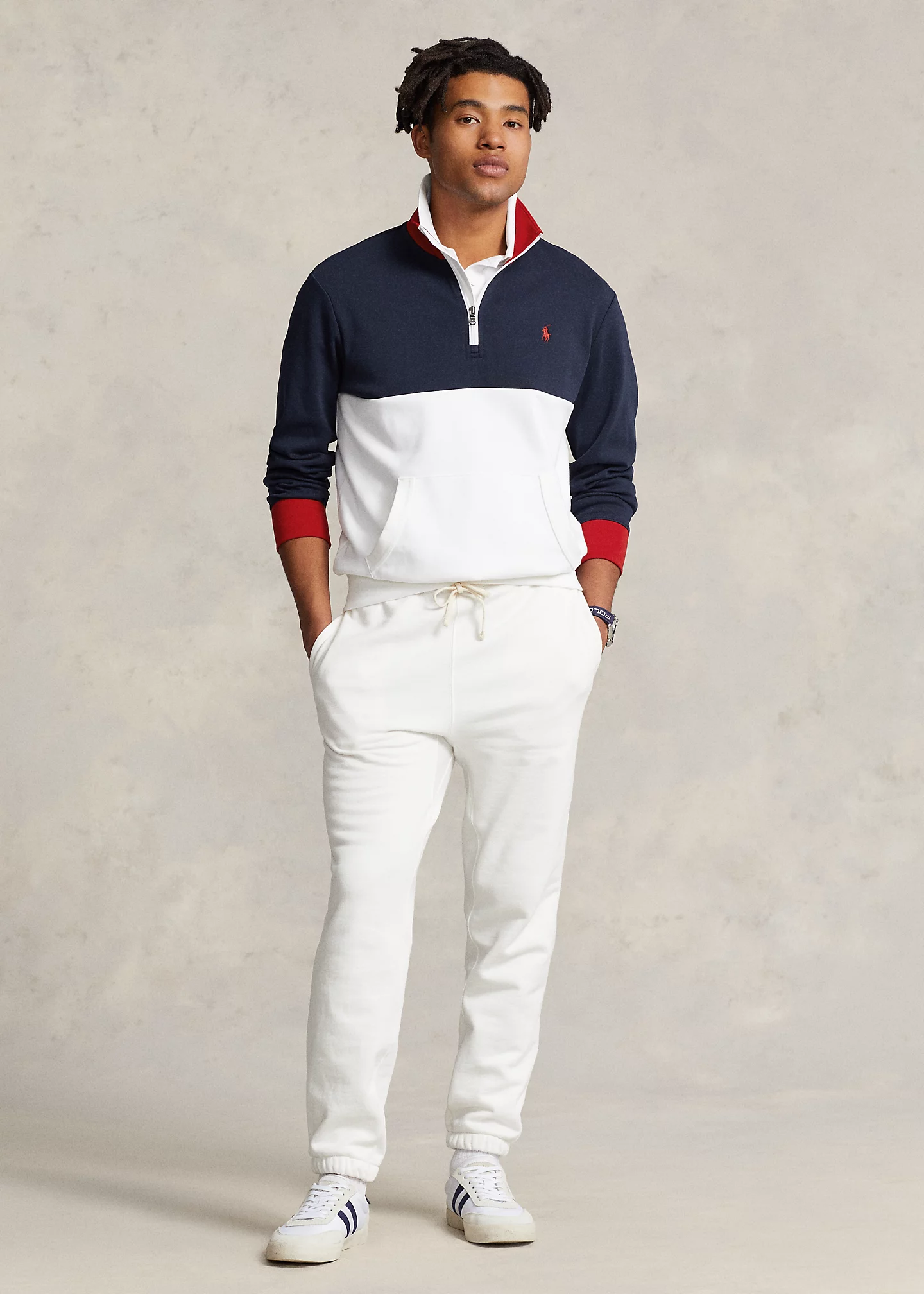 Logo Interlock Quarter-Zip Pullover