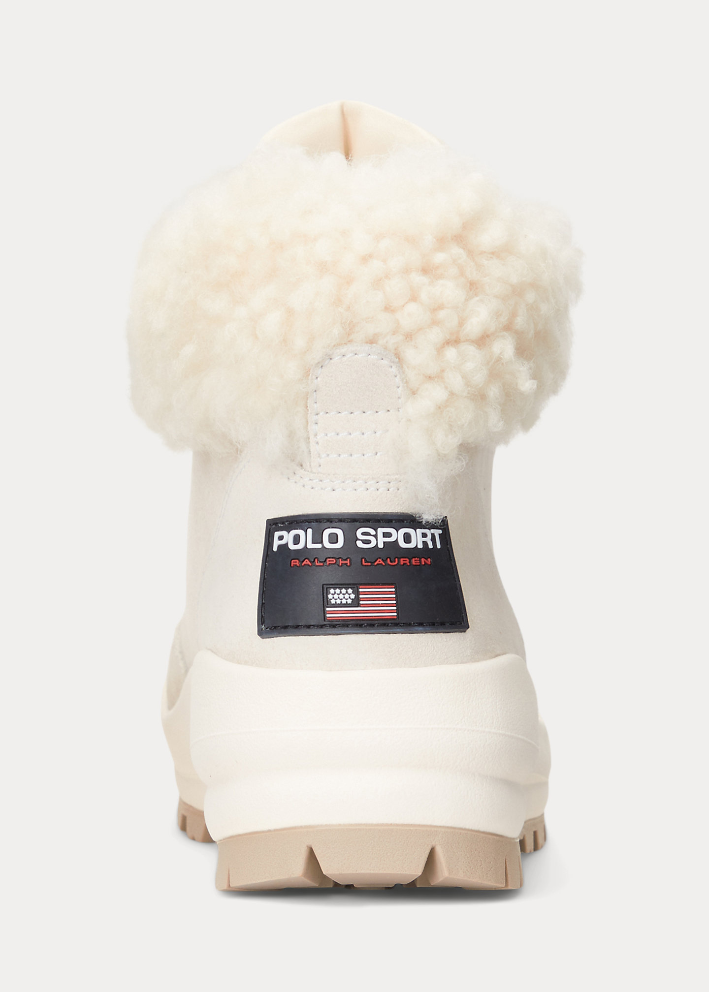 Shearling-Trim Suede Hiking Boot