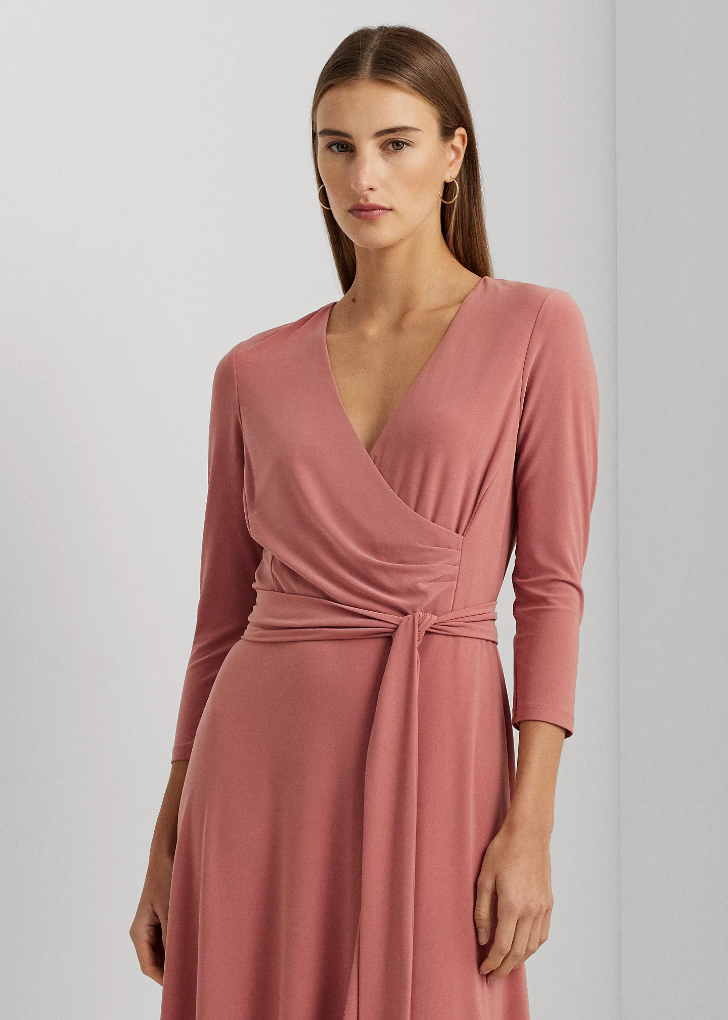 Surplice Jersey Dress