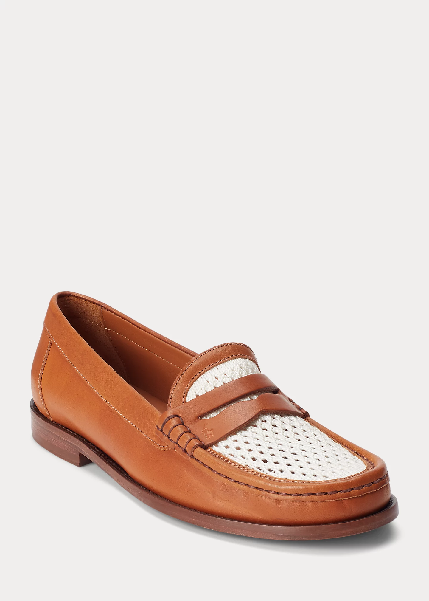 Mesh-Panel & Leather Penny Loafer