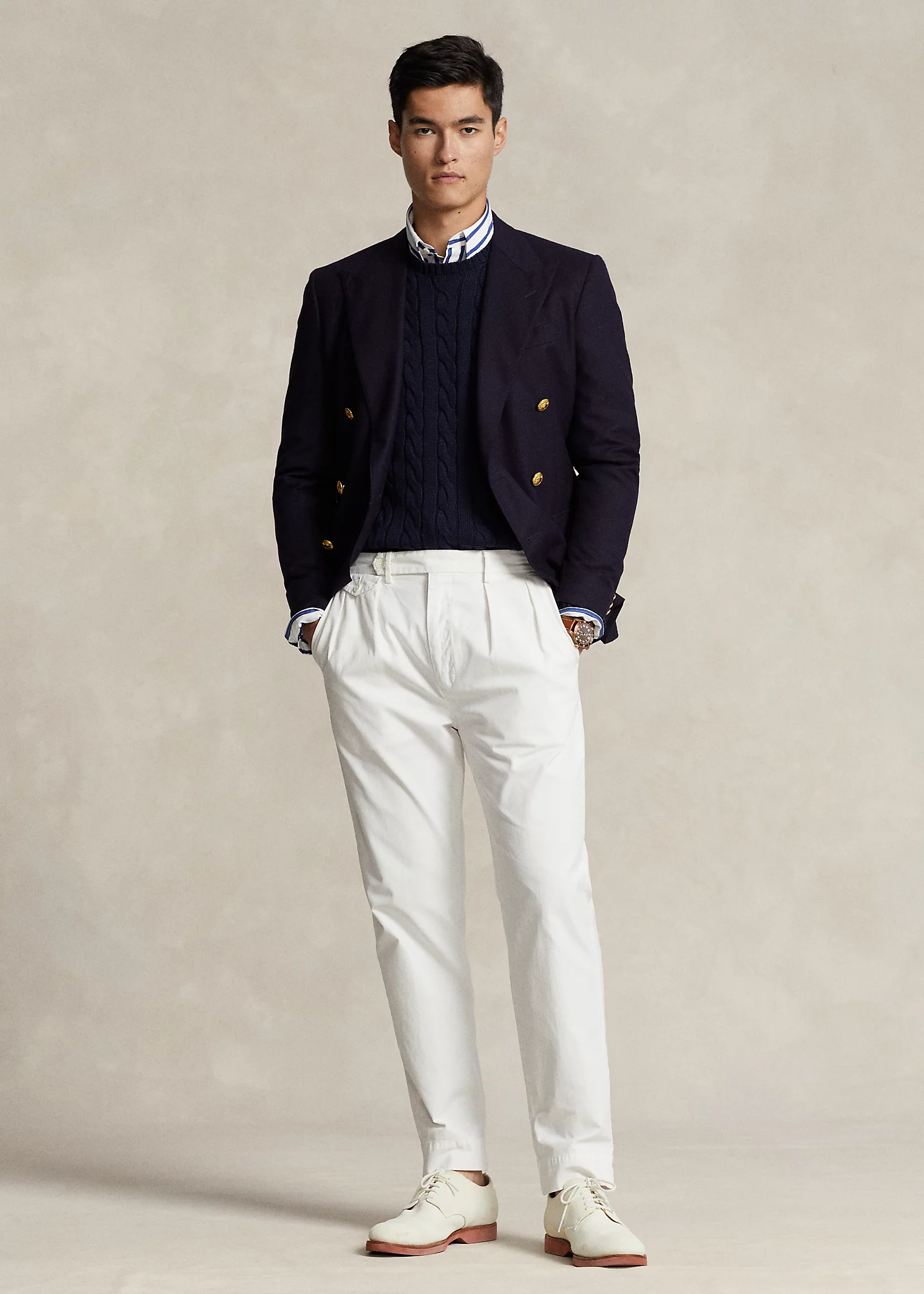 Cable-Knit Cotton Sweater