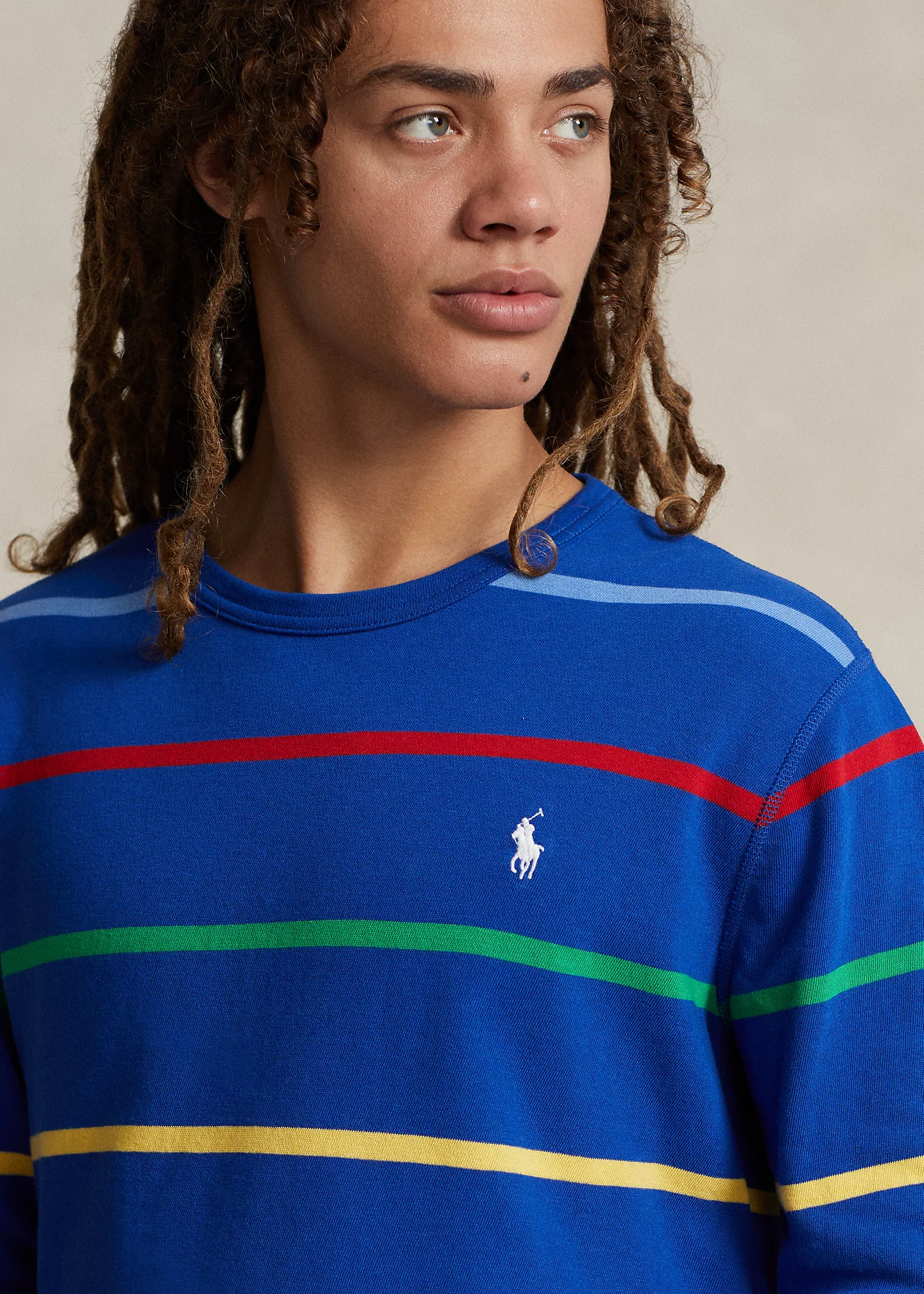 Striped Spa Terry Sweatshirt