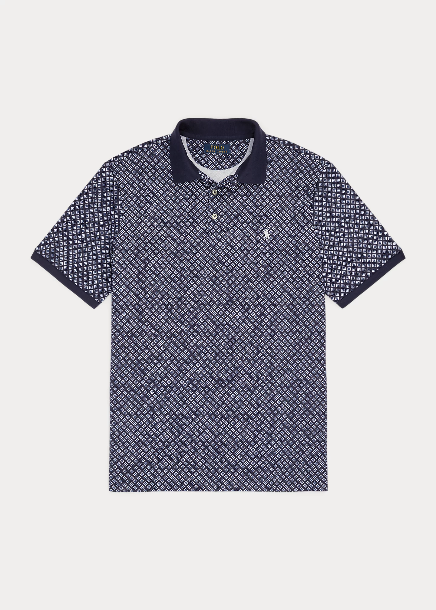 Classic Fit Print Soft Cotton Polo Shirt
