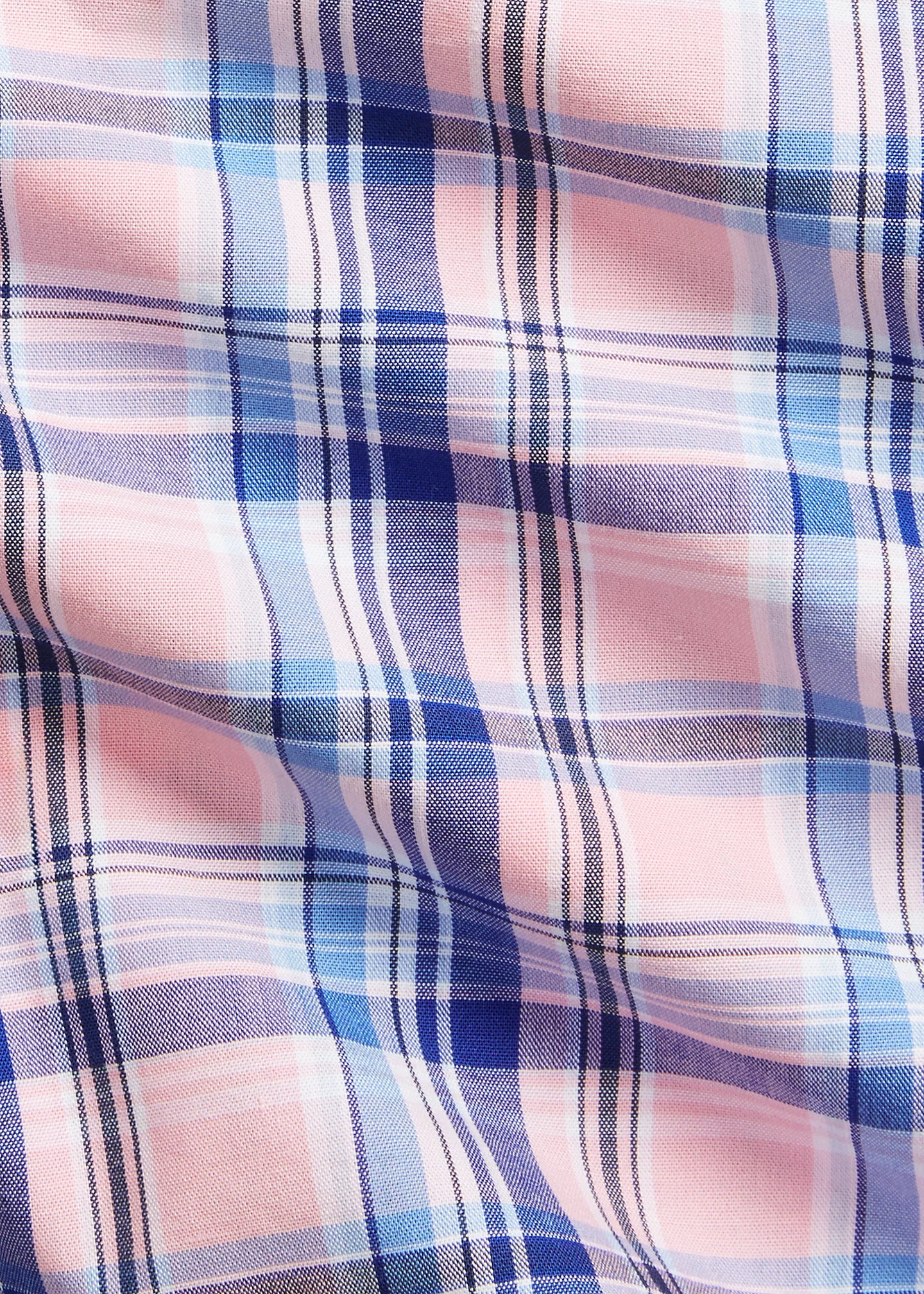 Classic Fit Plaid Stretch Poplin Shirt