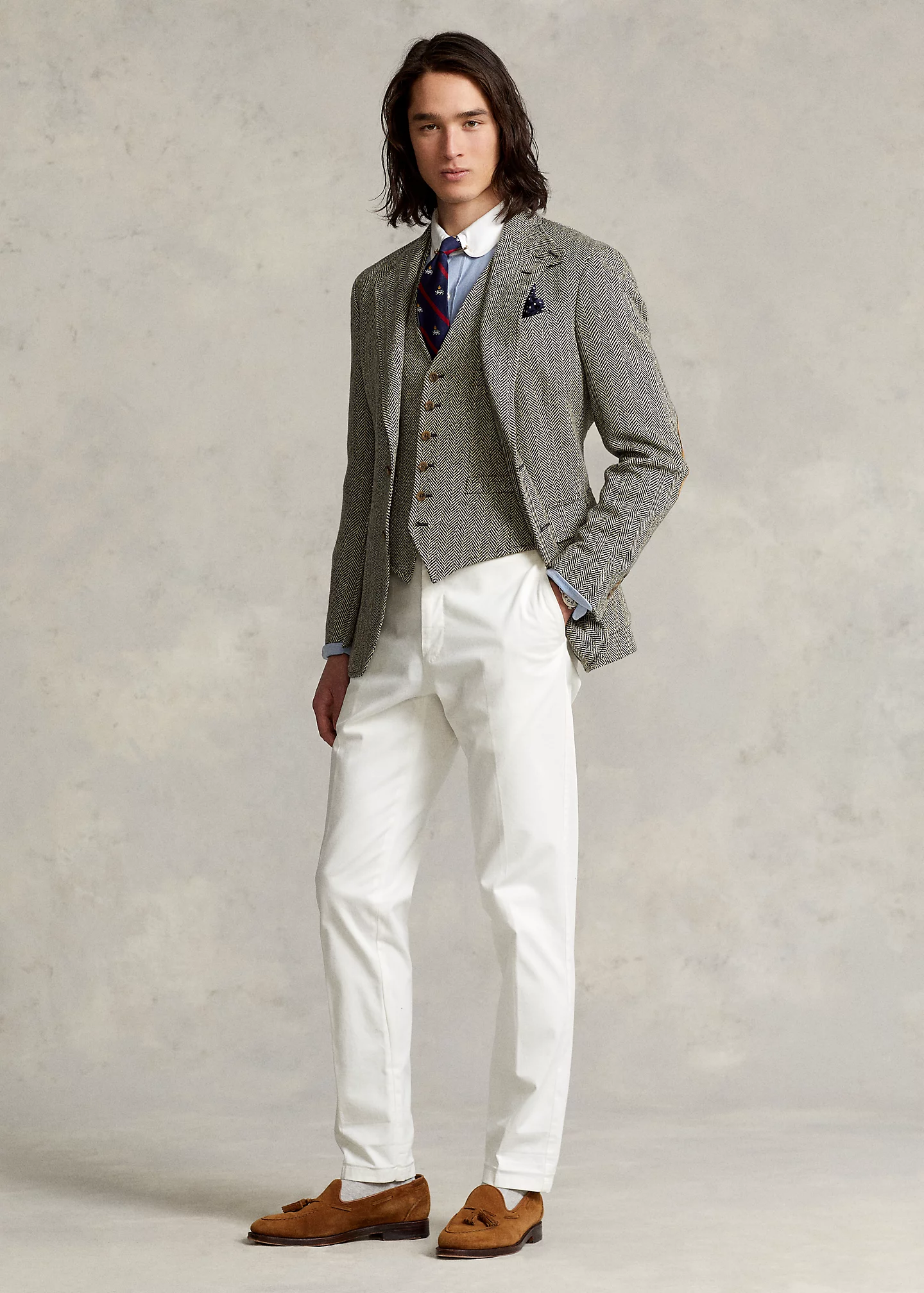 The RL67 Linen-Blend Herringbone Jacket