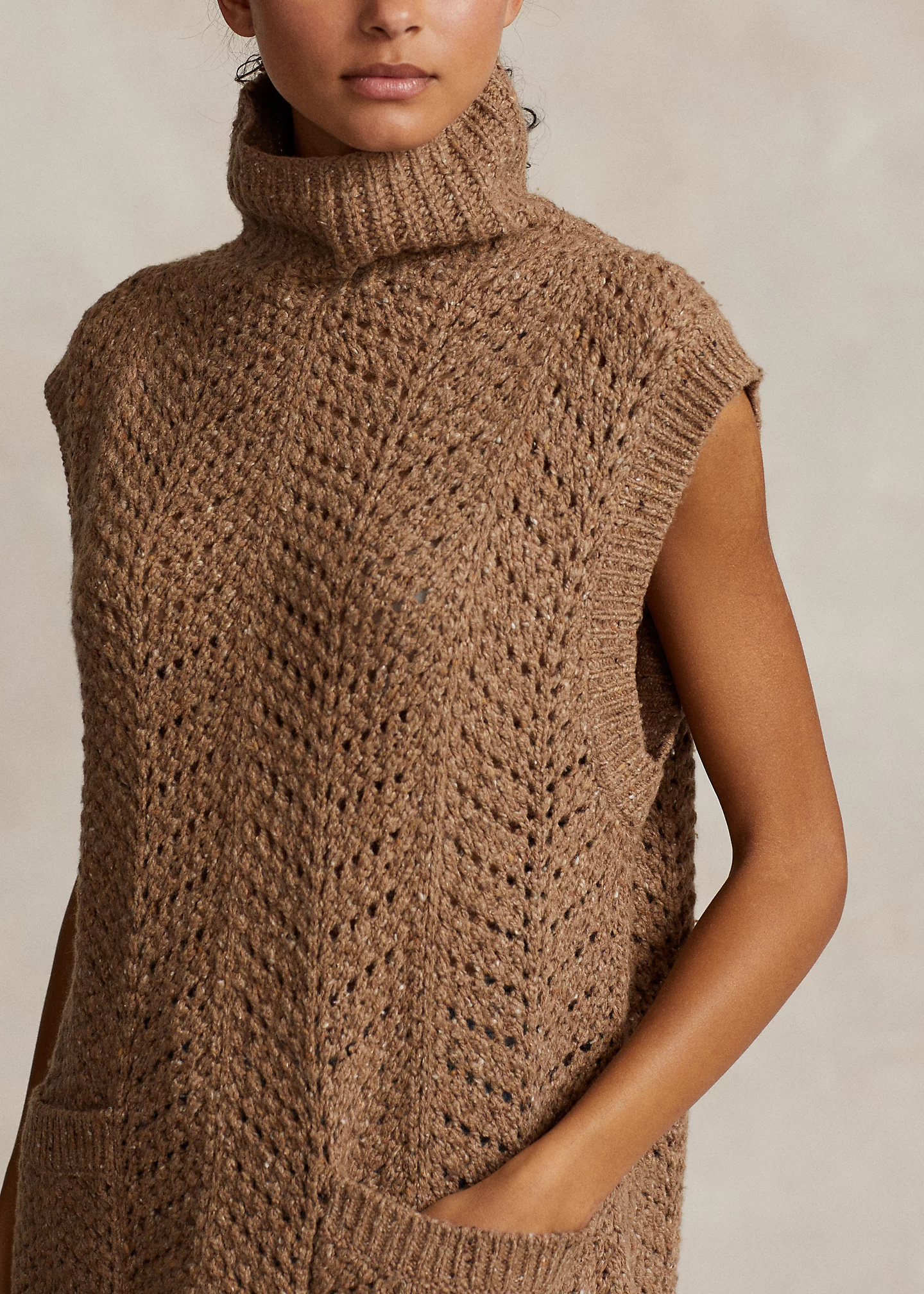 Donegal Wool-Blend Funnelneck Sweater