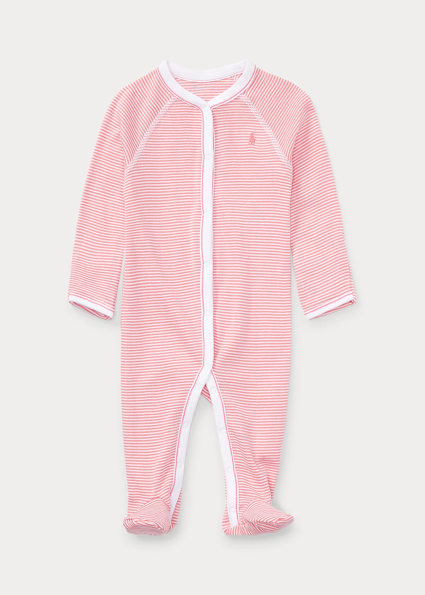 Striped Cotton Footed Coverall