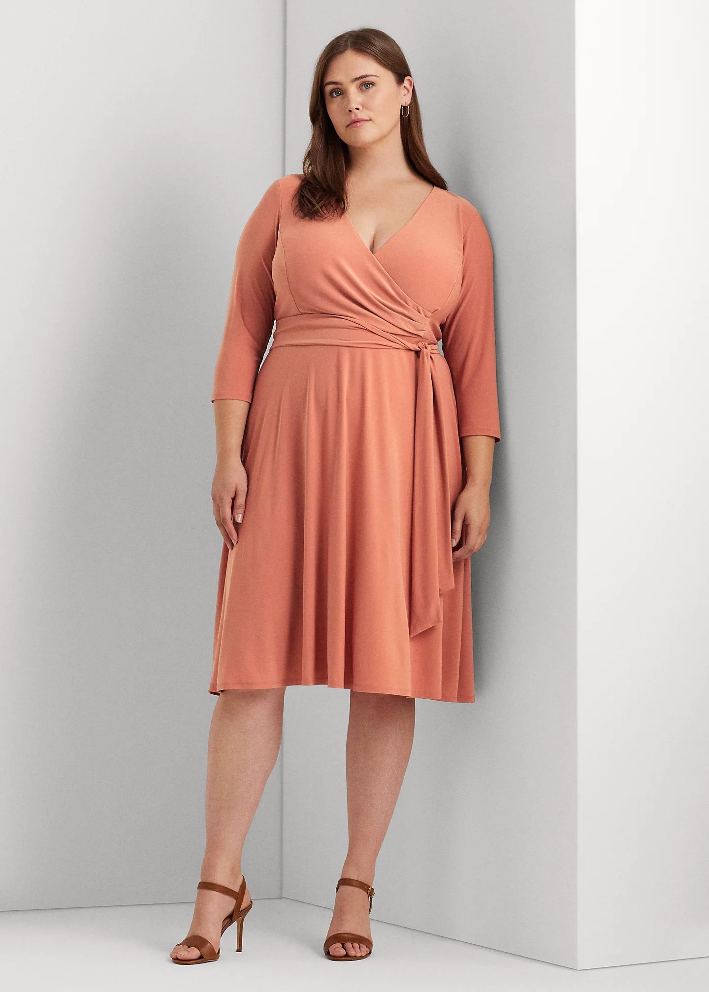 Surplice Jersey Dress