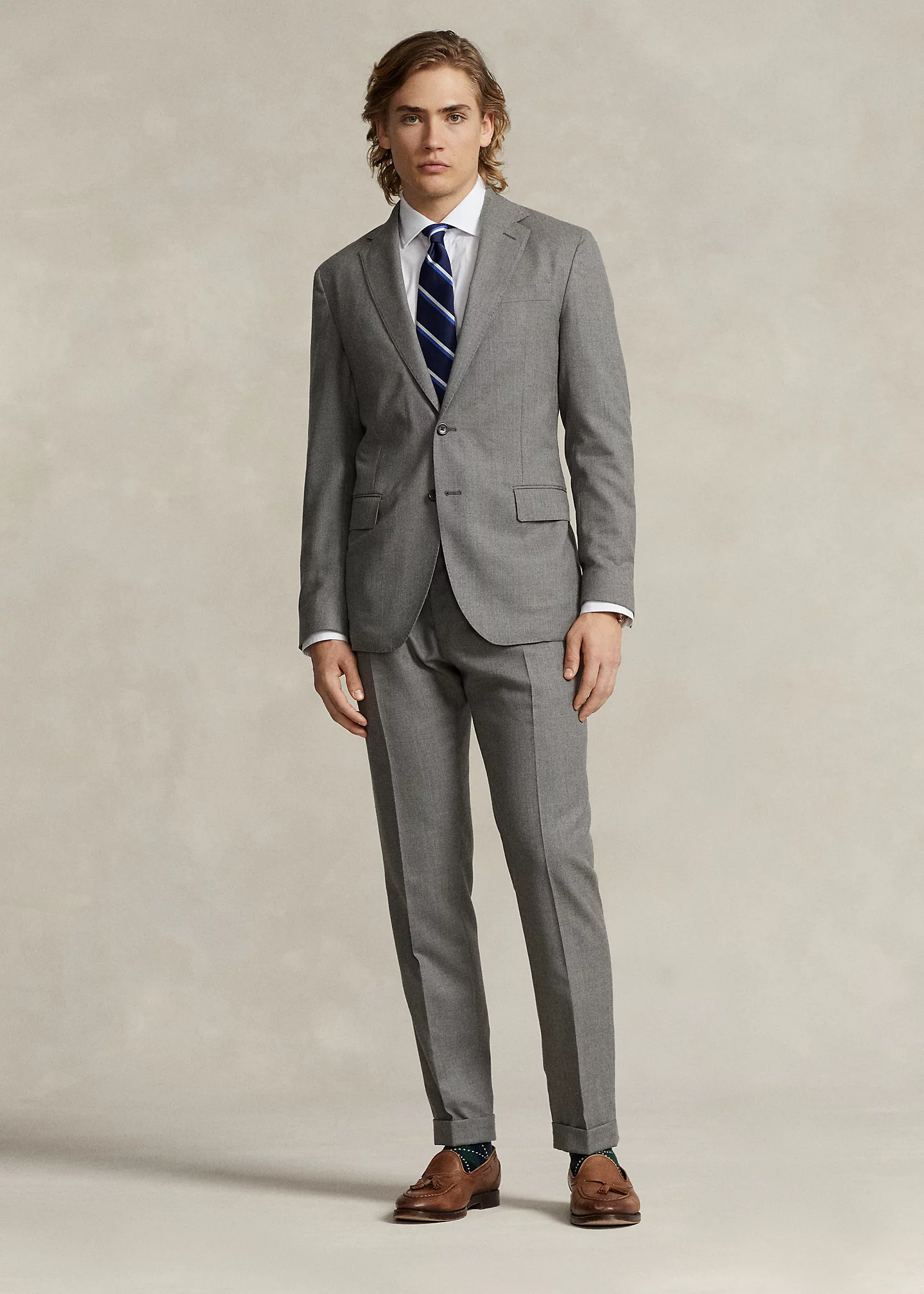 Pleated Wool Suit Trouser