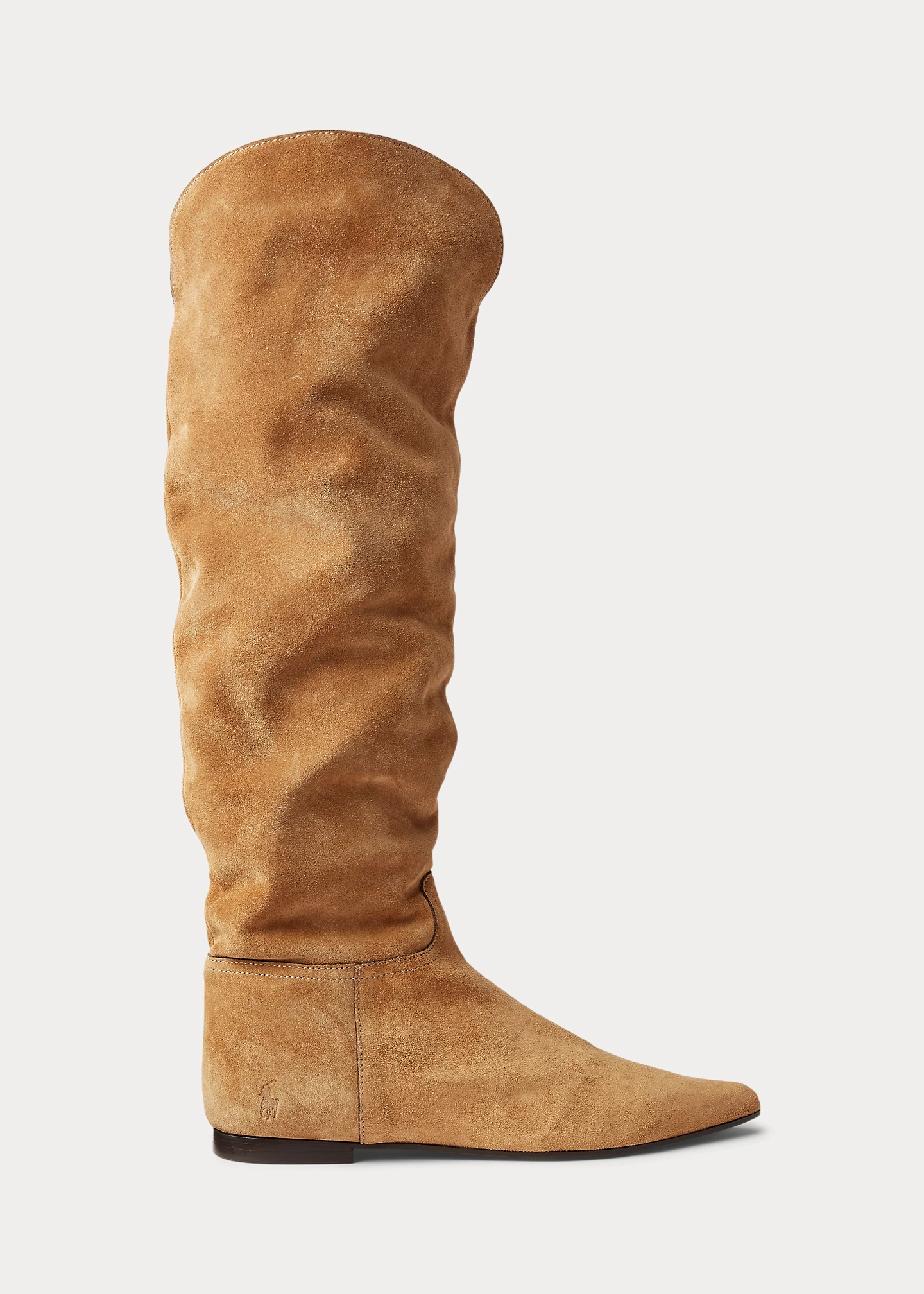 Suede Knee-High Flat Boot