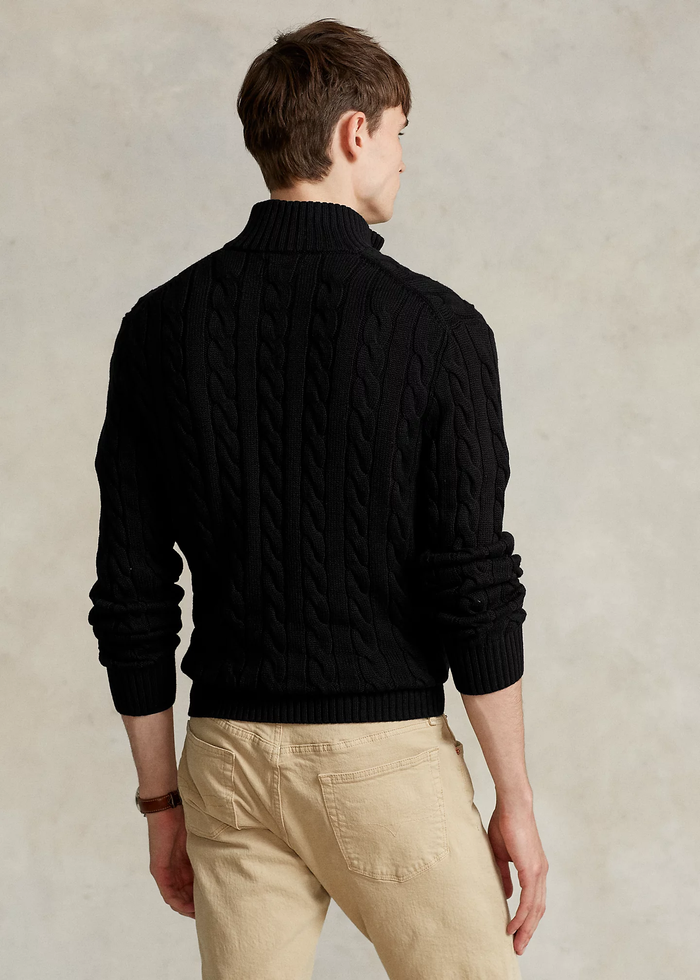 Cable-Knit Cotton Sweater