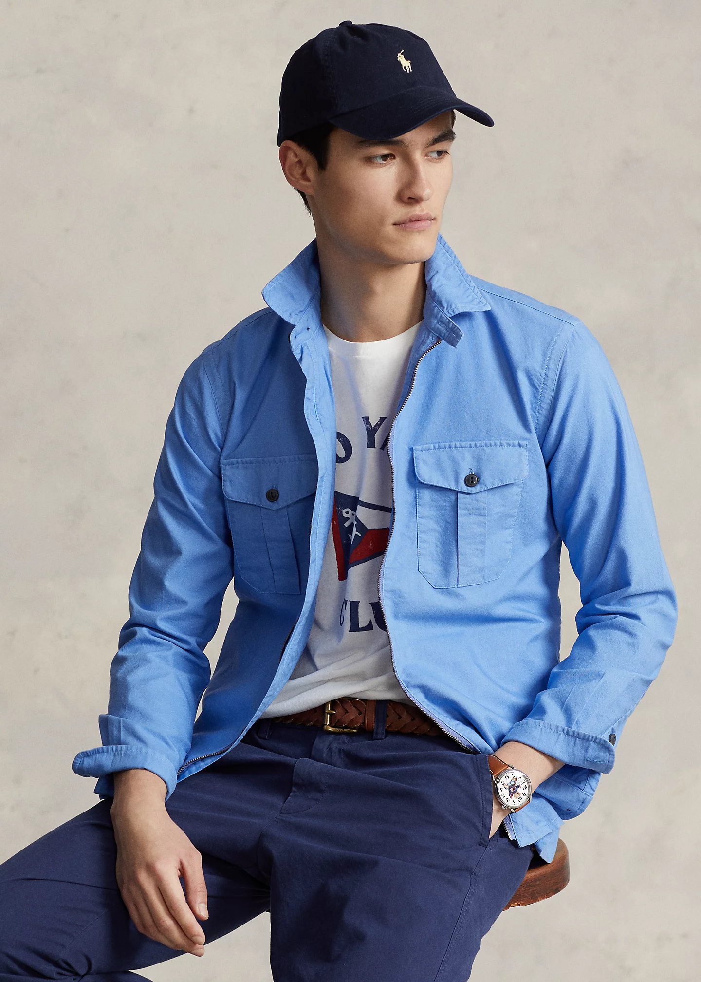 Garment-Dyed Oxford Overshirt