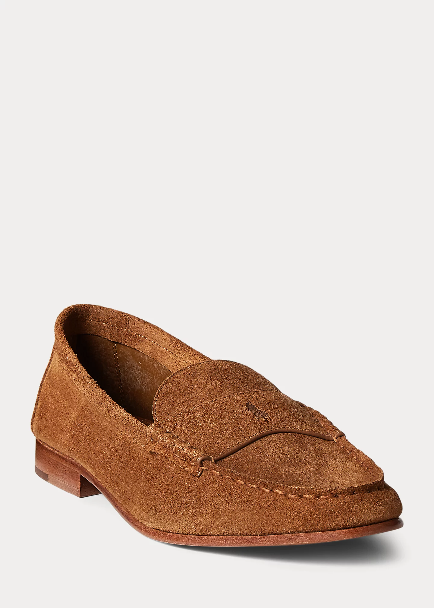 Embossed-Pony Suede Penny Loafer