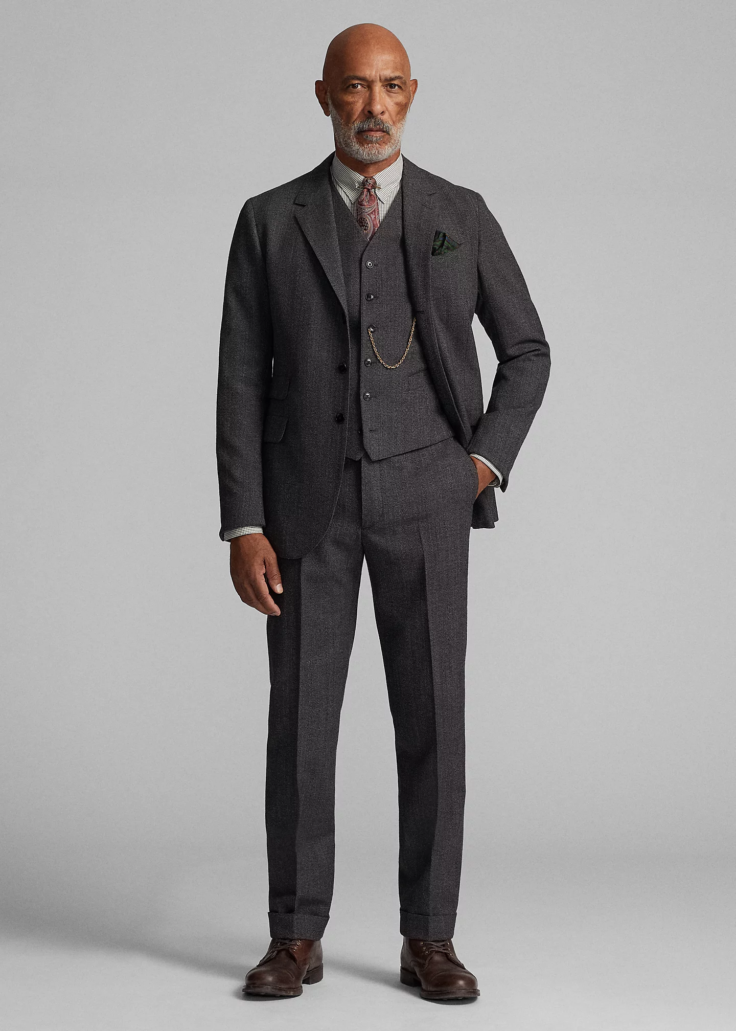 Slim Fit Wool Tweed Suit Trouser