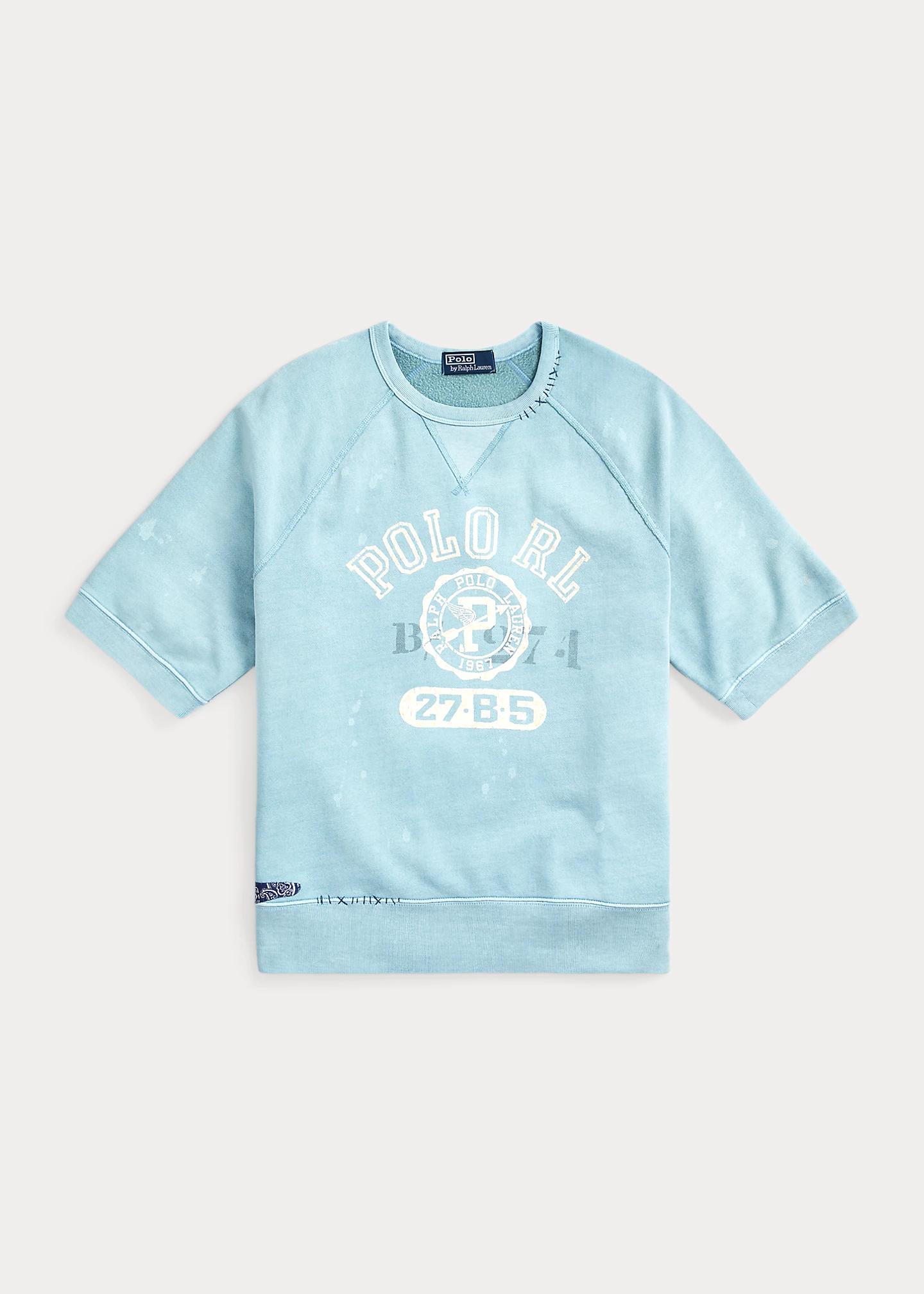 Logo Fleece Short-Sleeve Sweatshirt