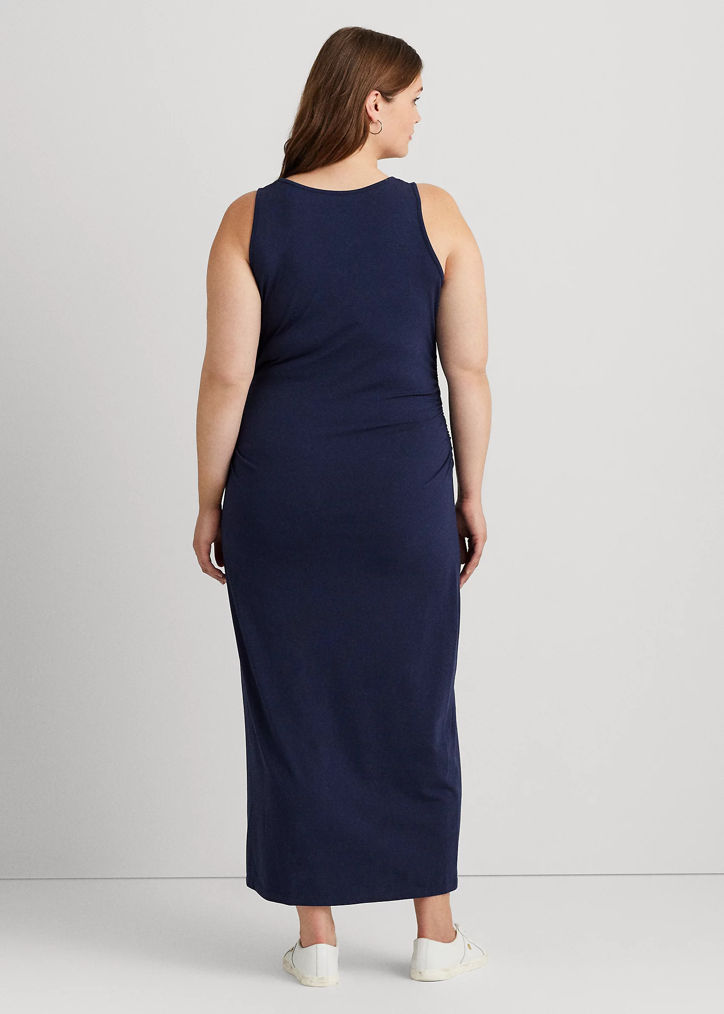 Twist-Front Jersey Sleeveless Dress