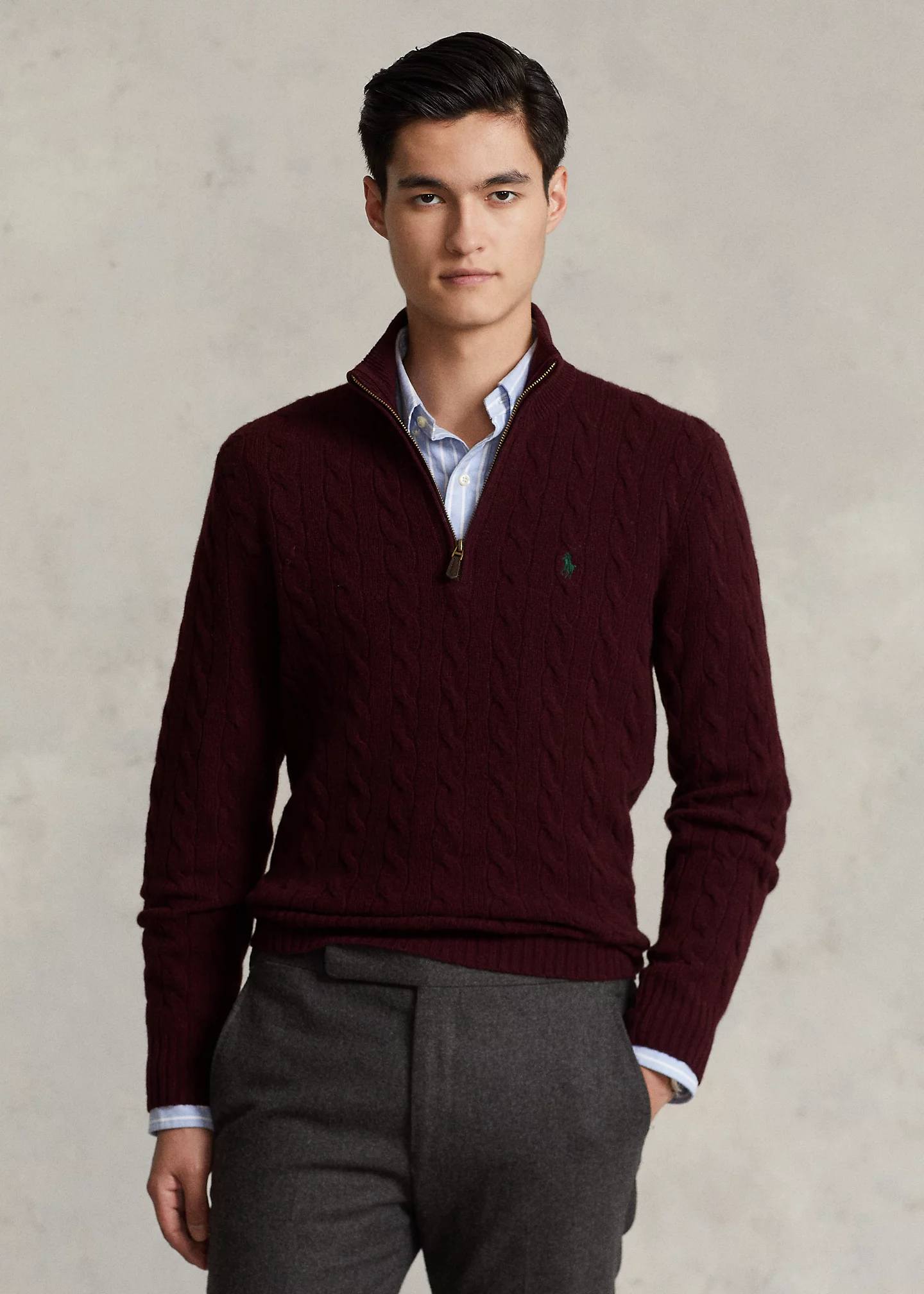 Cable-Knit Wool-Cashmere Sweater