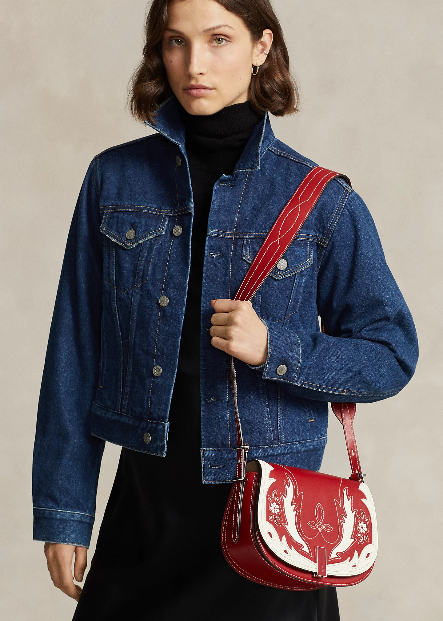 Polo ID Western Leather Saddle Bag