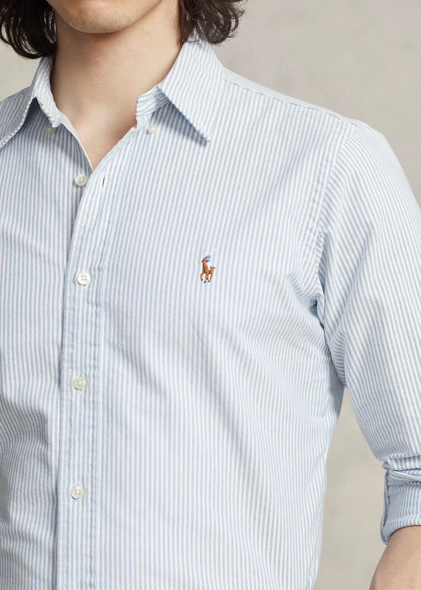 Classic Fit Striped Oxford Shirt