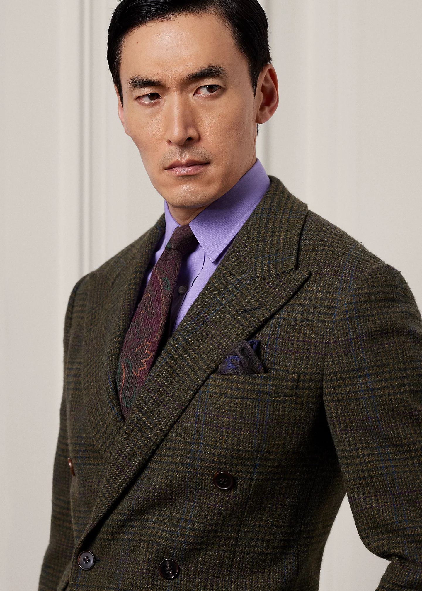Kent Handmade Plaid Wool-Cashmere Suit