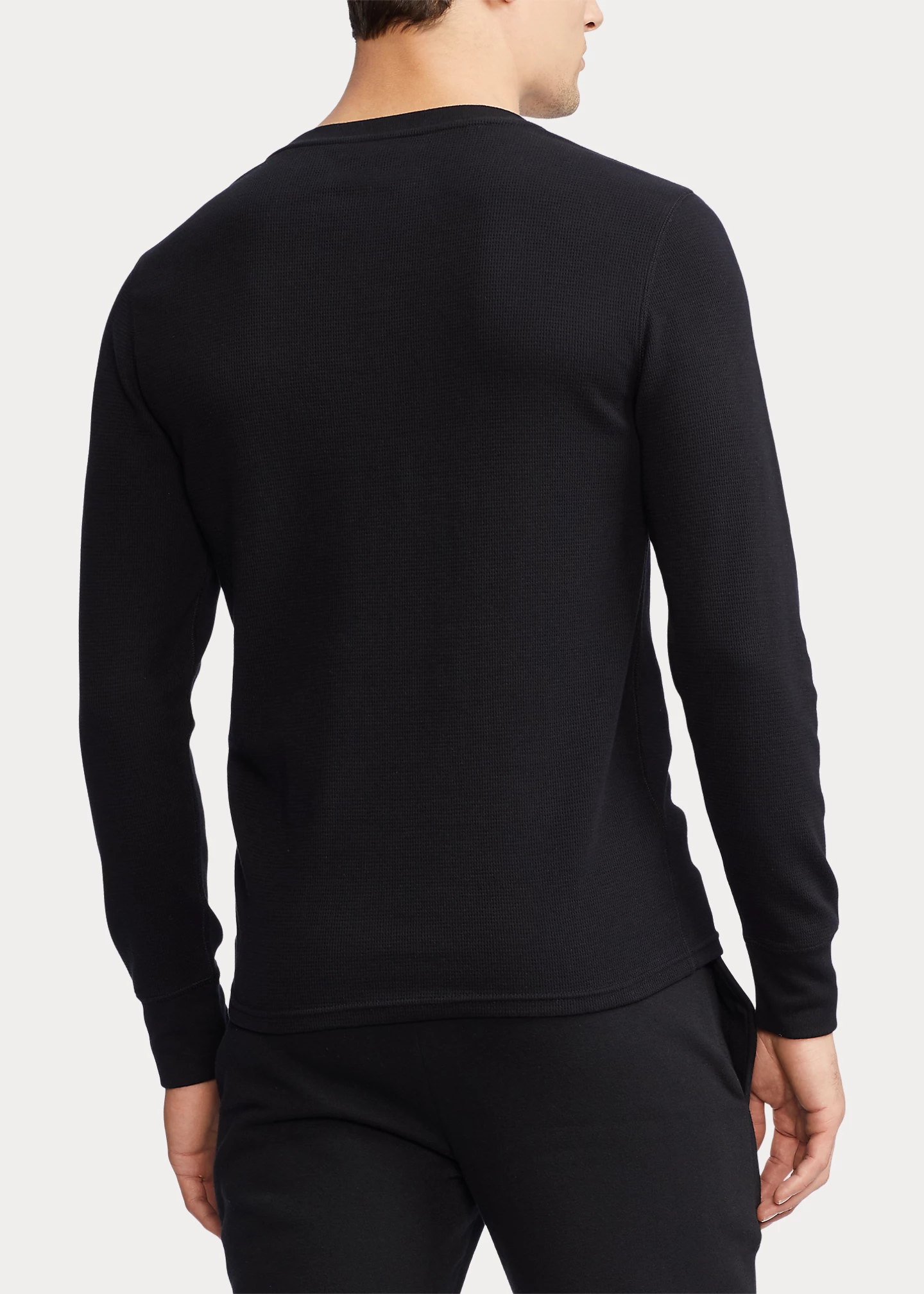 Waffle-Knit V-Neck Sleep Shirt