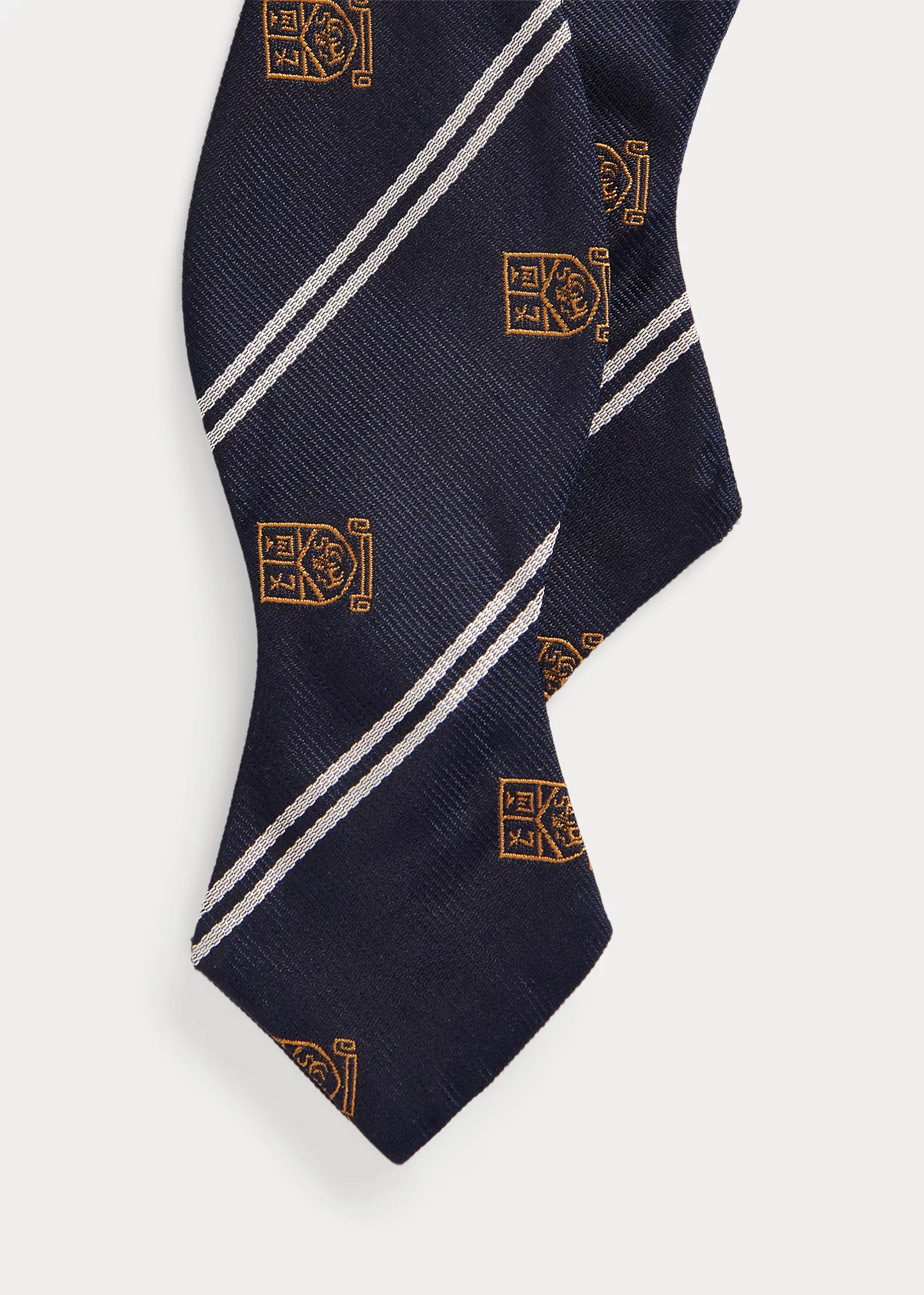 Striped Silk Club Bow Tie
