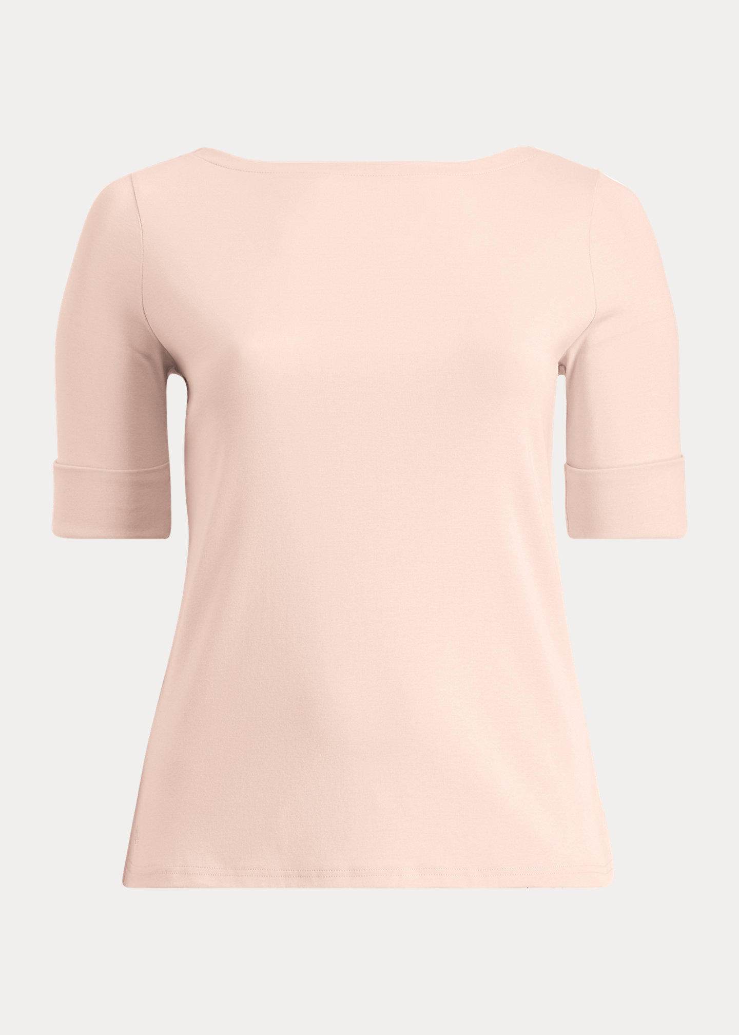 Stretch Cotton Boatneck Top