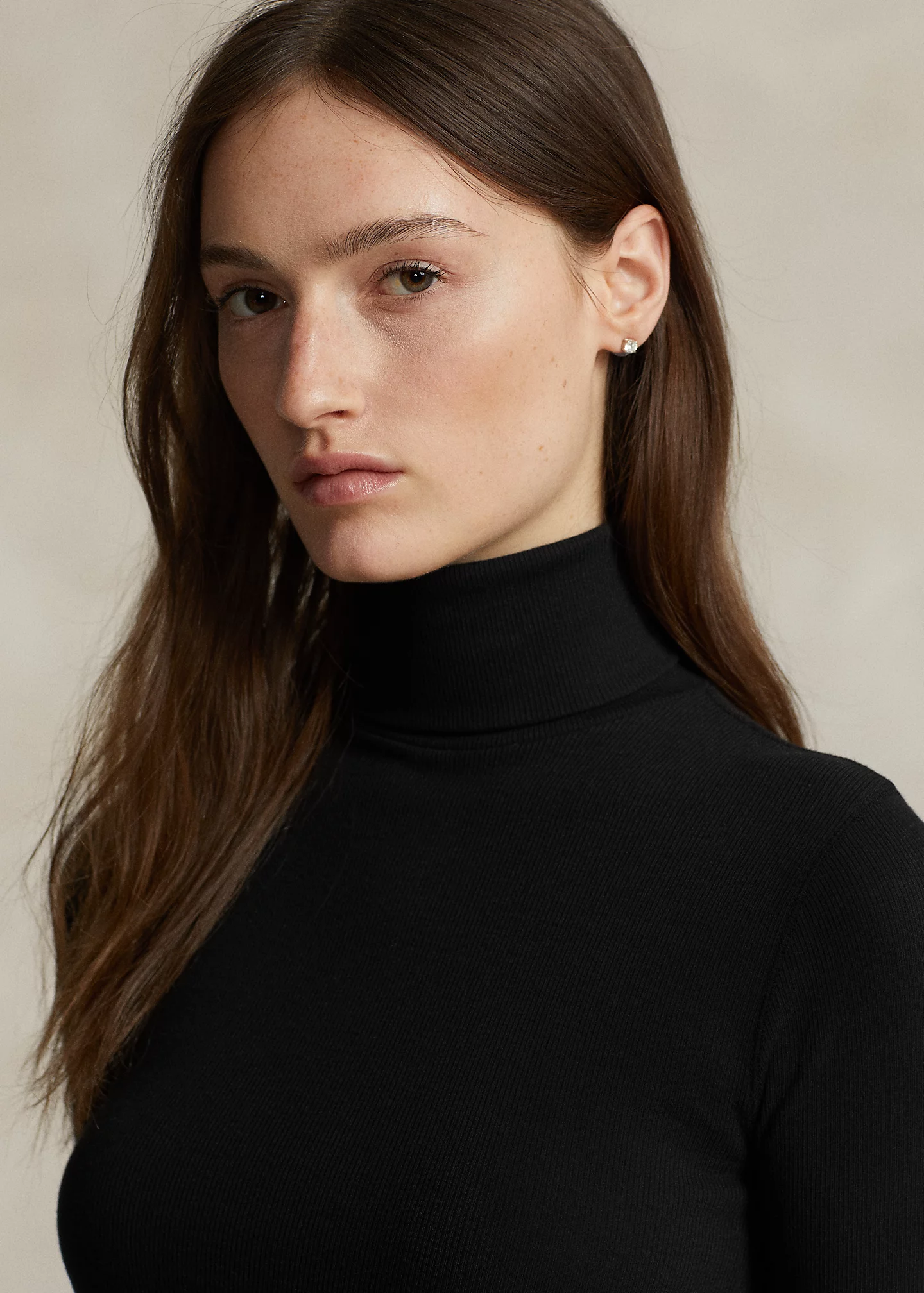 Stretch Ribbed Turtleneck